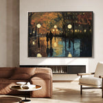 Landscape 466 Canvas Art 60 x 40 cm / Black