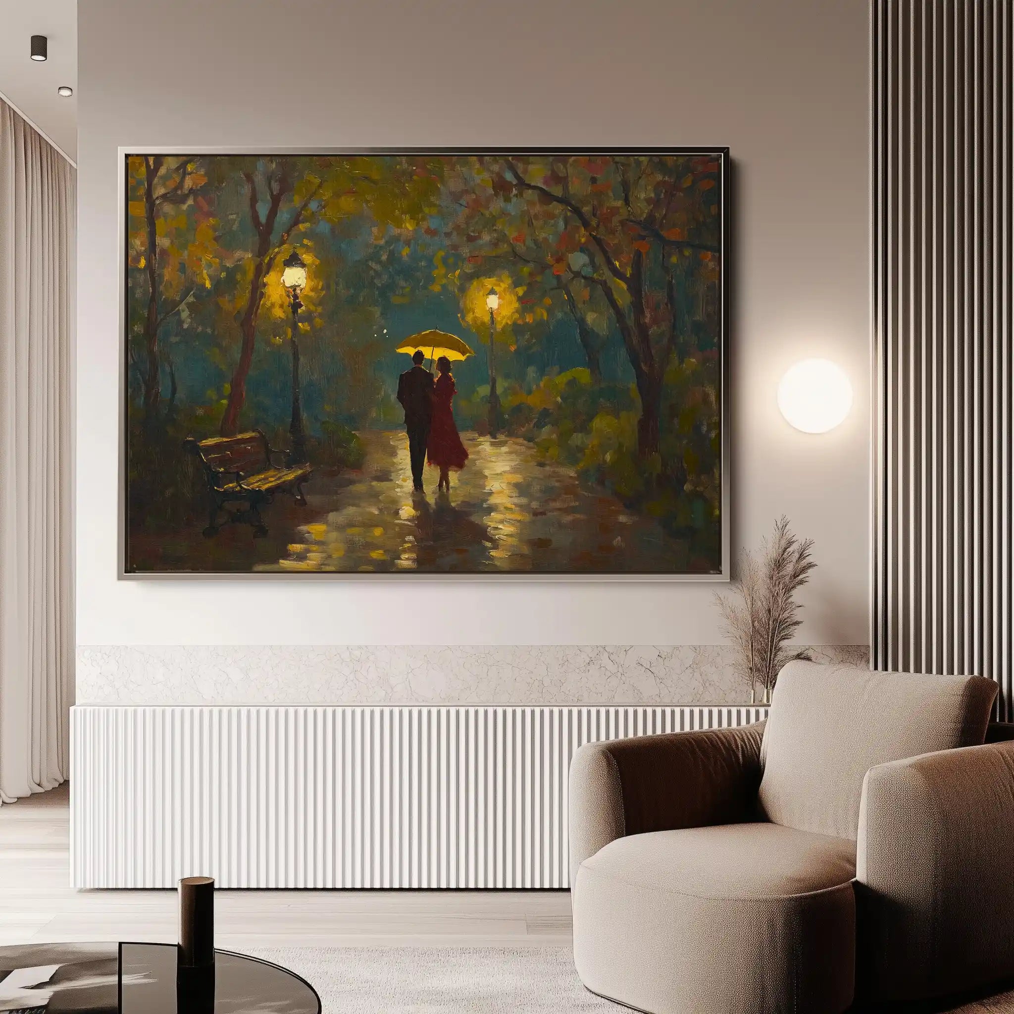 Landscape 468 Canvas Art 60 x 40 cm / Black