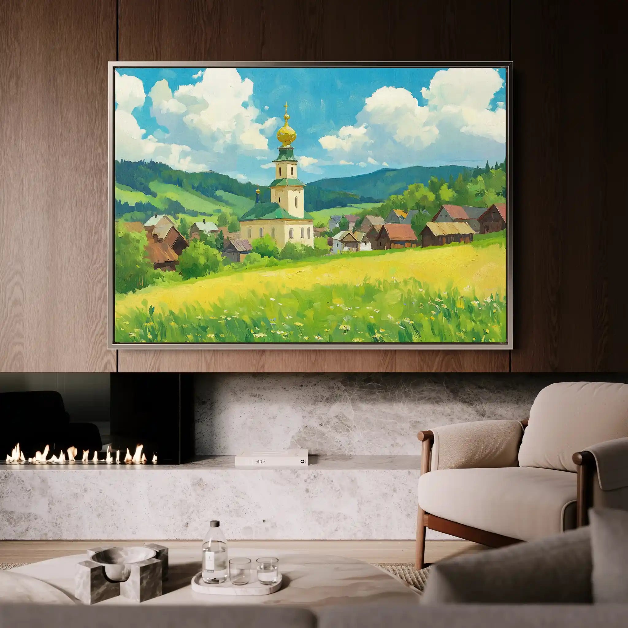 Landscape 469 Canvas Art 60 x 40 cm / Black