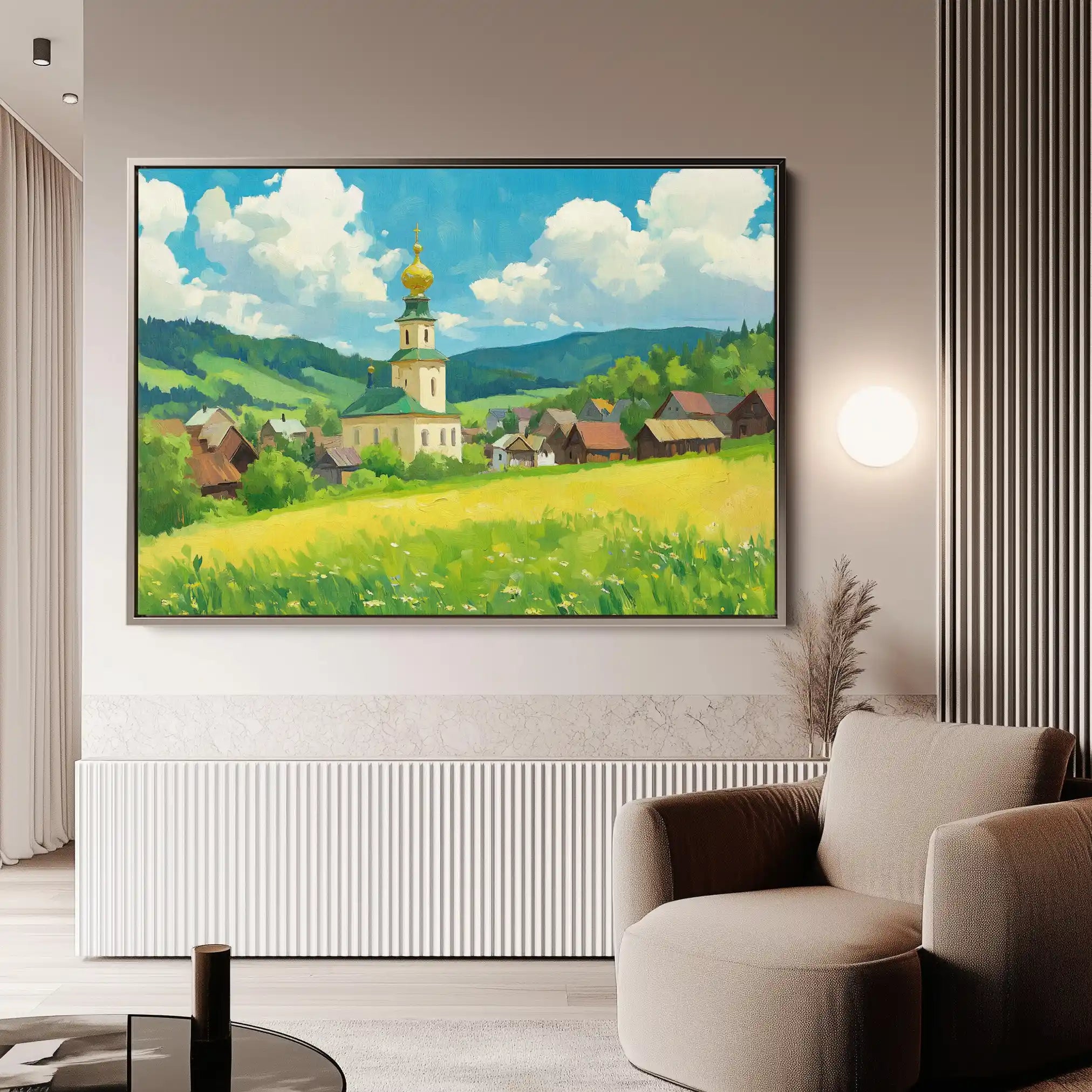 Landscape 469 Canvas Art 60 x 40 cm / Black