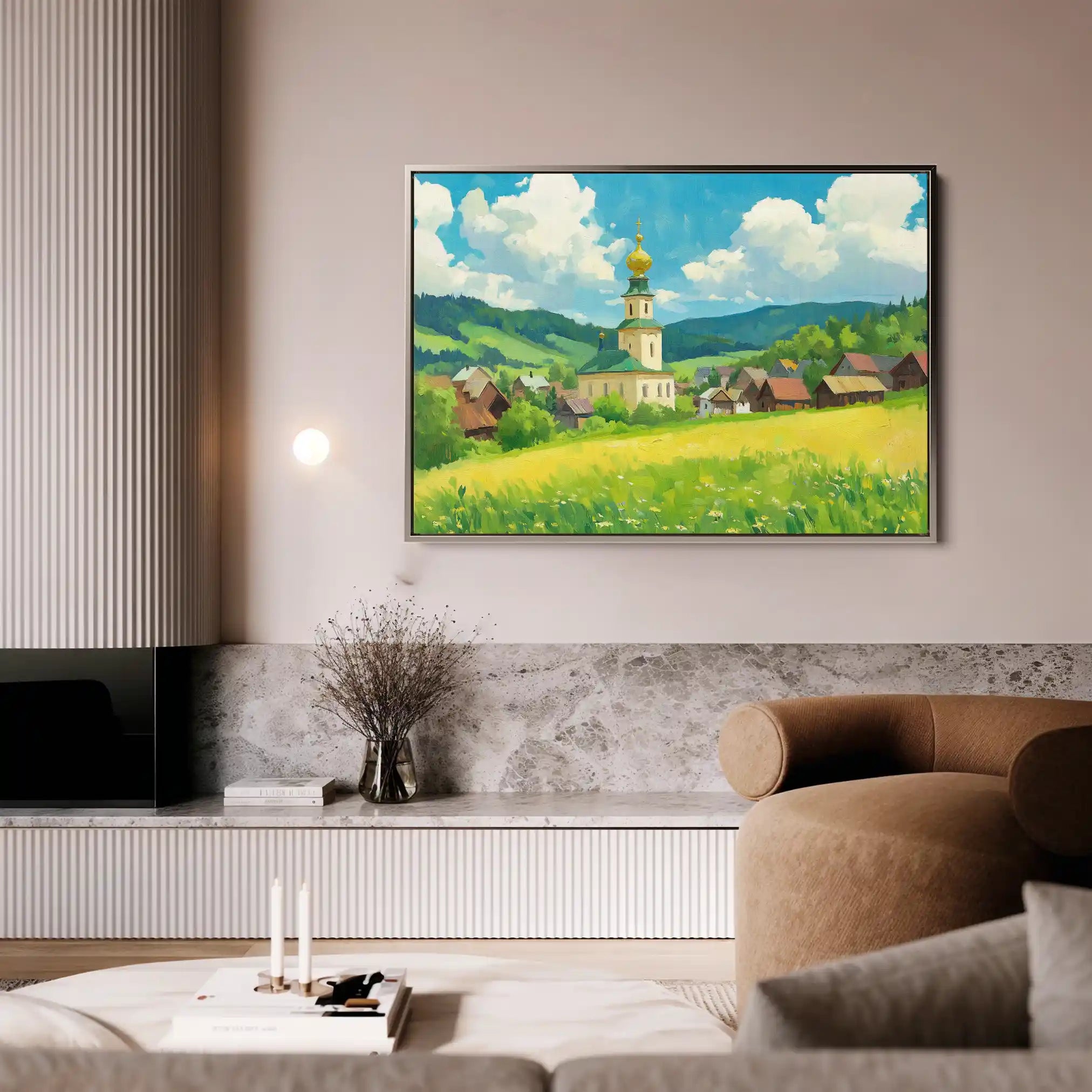 Landscape 469 Canvas Art 60 x 40 cm / Black