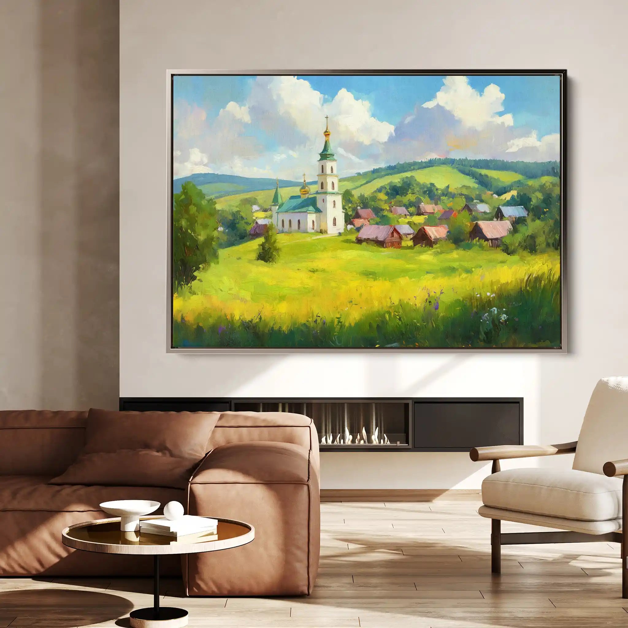 Landscape 470 Canvas Art 60 x 40 cm / Black
