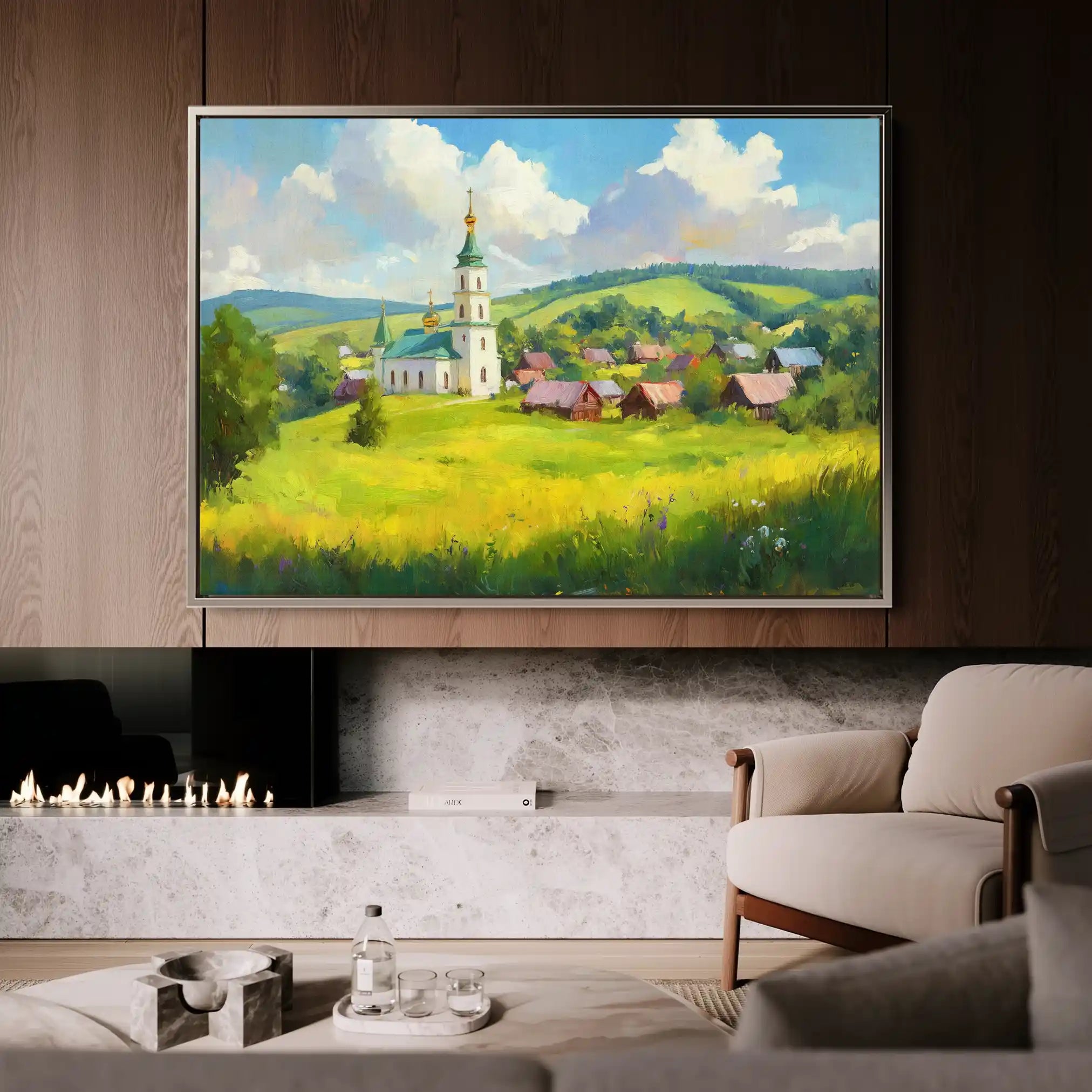 Landscape 470 Canvas Art 60 x 40 cm / Black