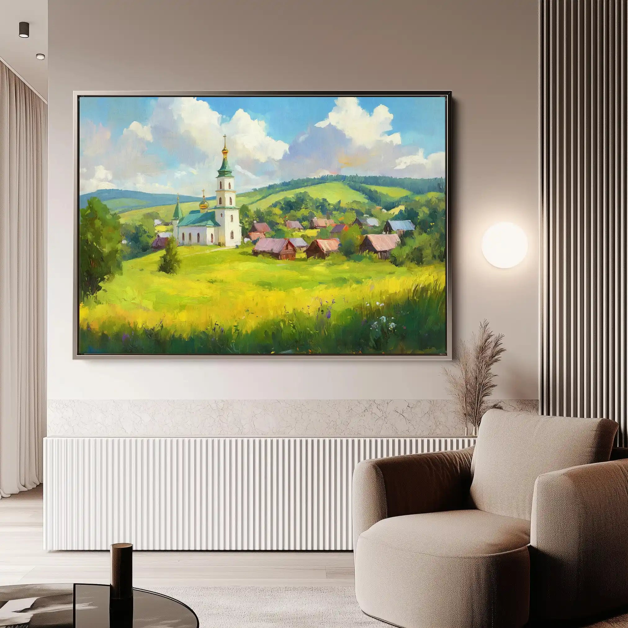 Landscape 470 Canvas Art 60 x 40 cm / Black