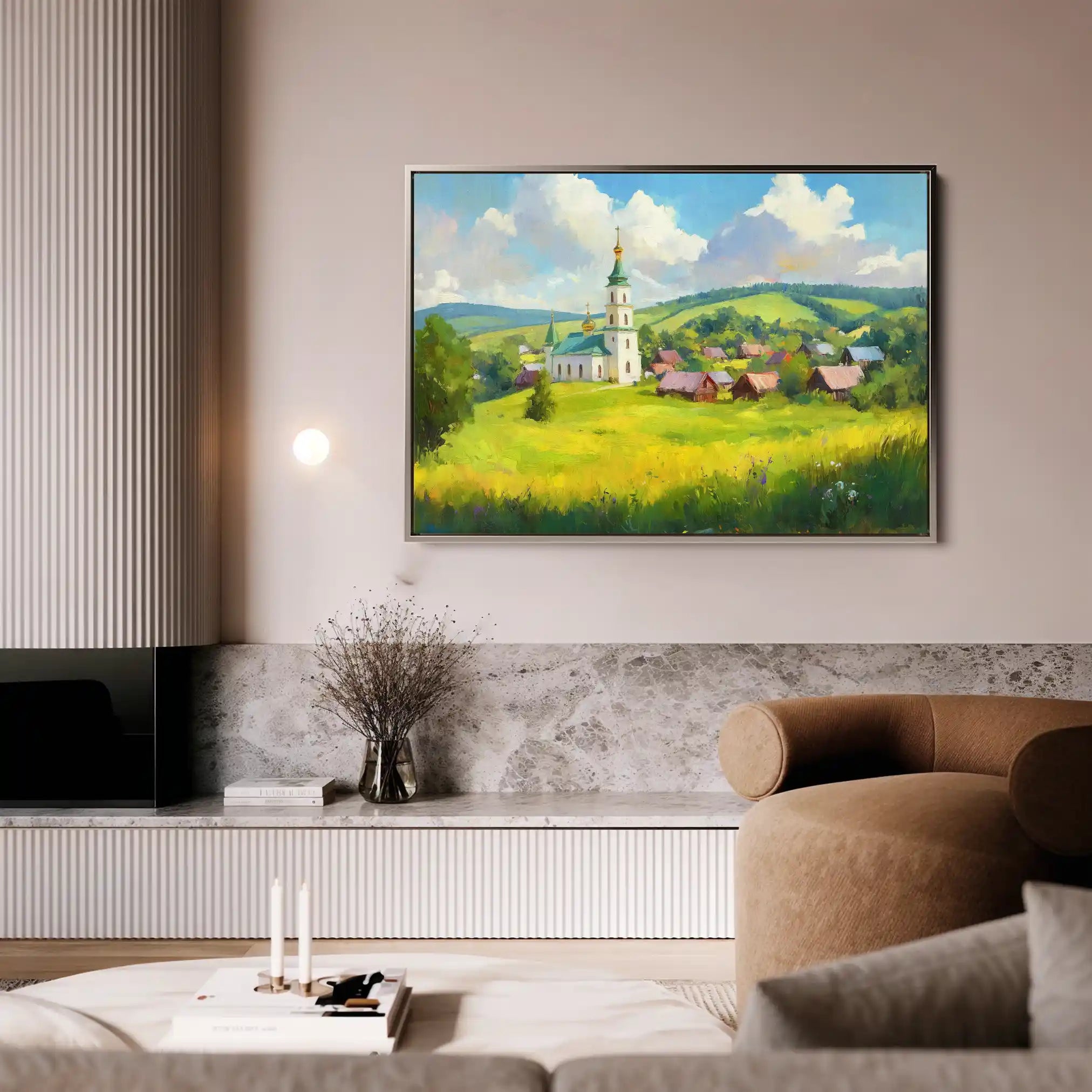 Landscape 470 Canvas Art 60 x 40 cm / Black