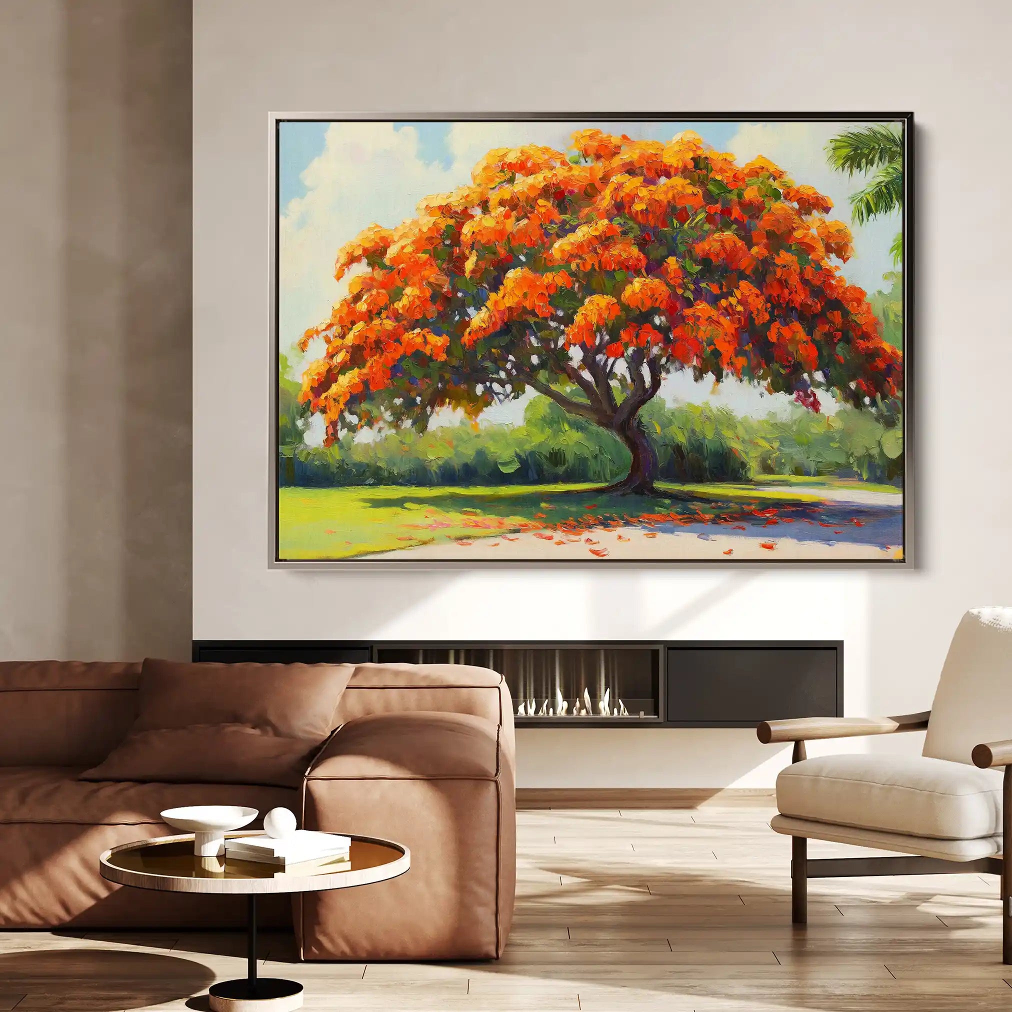 Landscape 472 Canvas Art 60 x 40 cm / Black