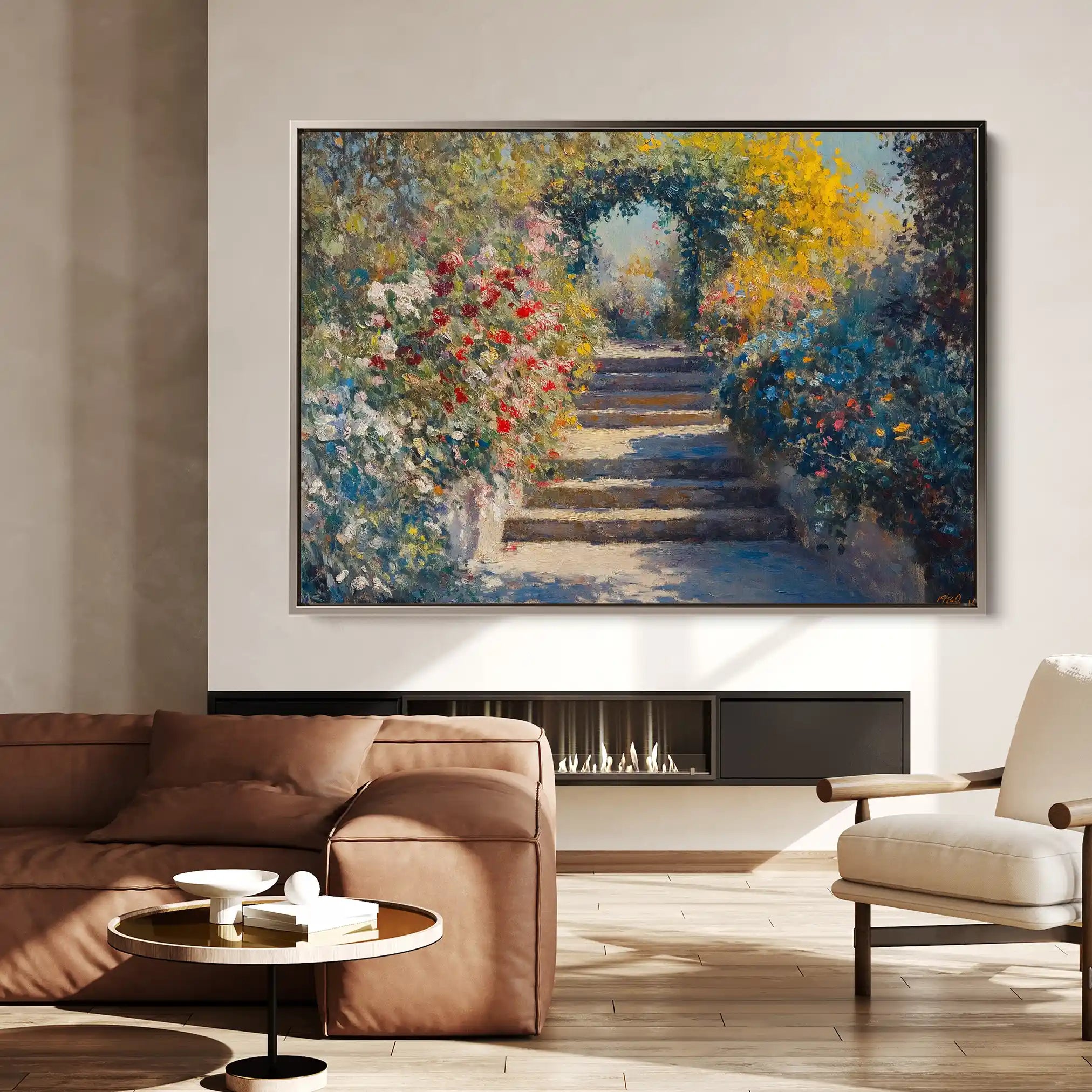 Landscape 474 Canvas Art 60 x 40 cm / Black