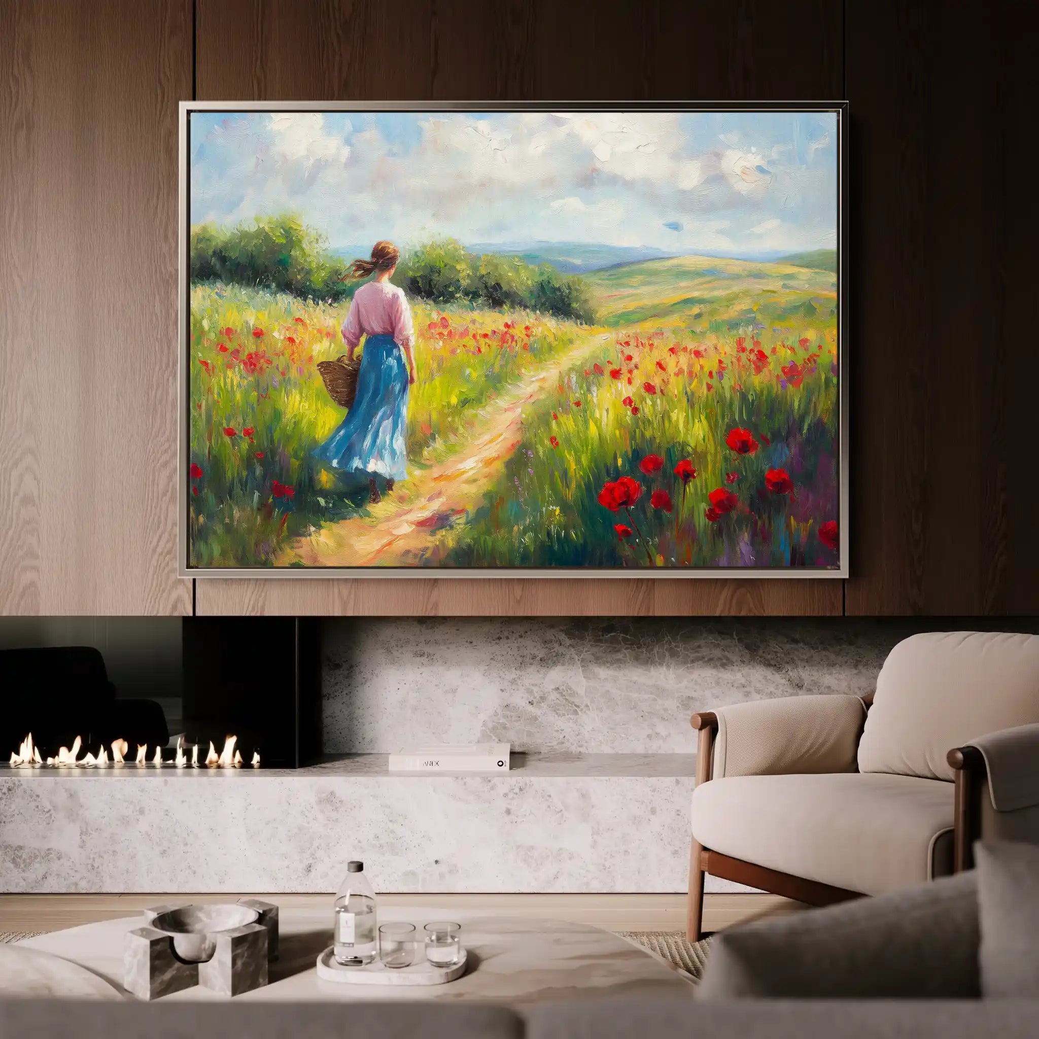 Landscape 475 Canvas Art 60 x 40 cm / Black