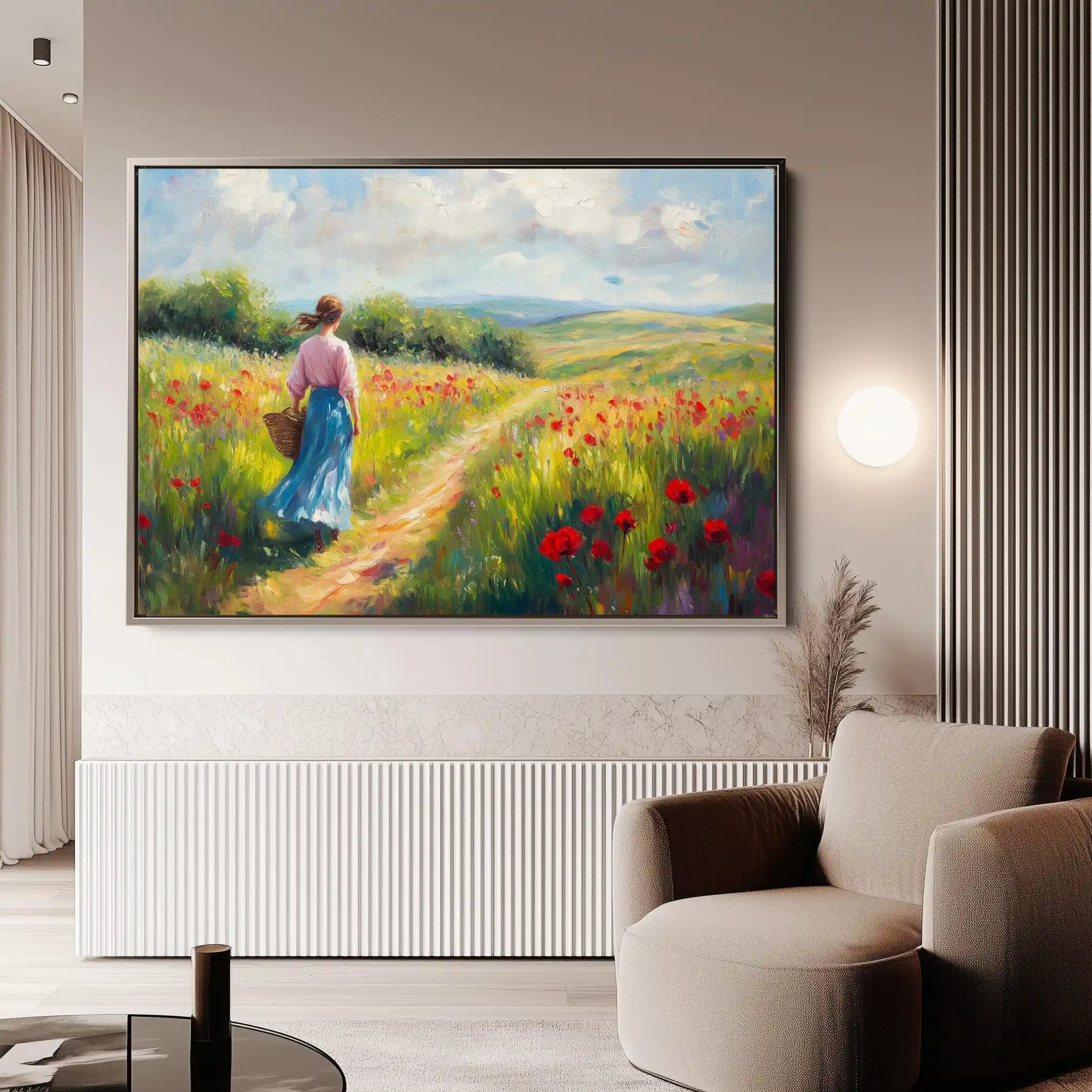 Landscape 475 Canvas Art 60 x 40 cm / Black