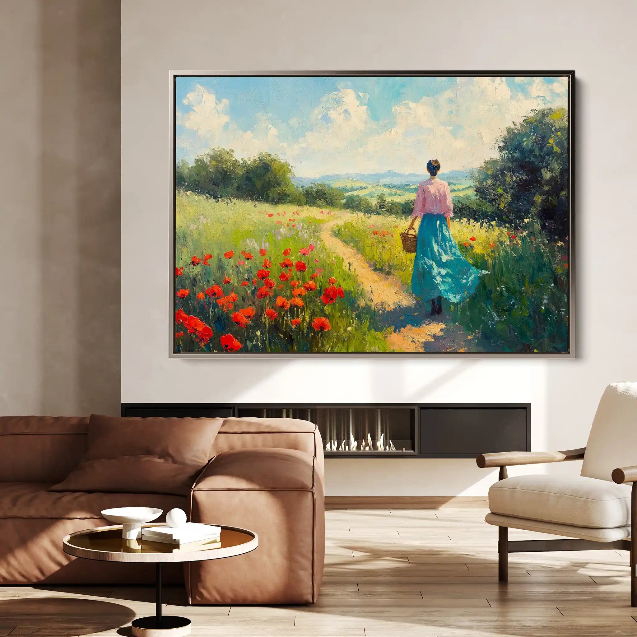 Landscape 476 Canvas Art 60 x 40 cm / Black