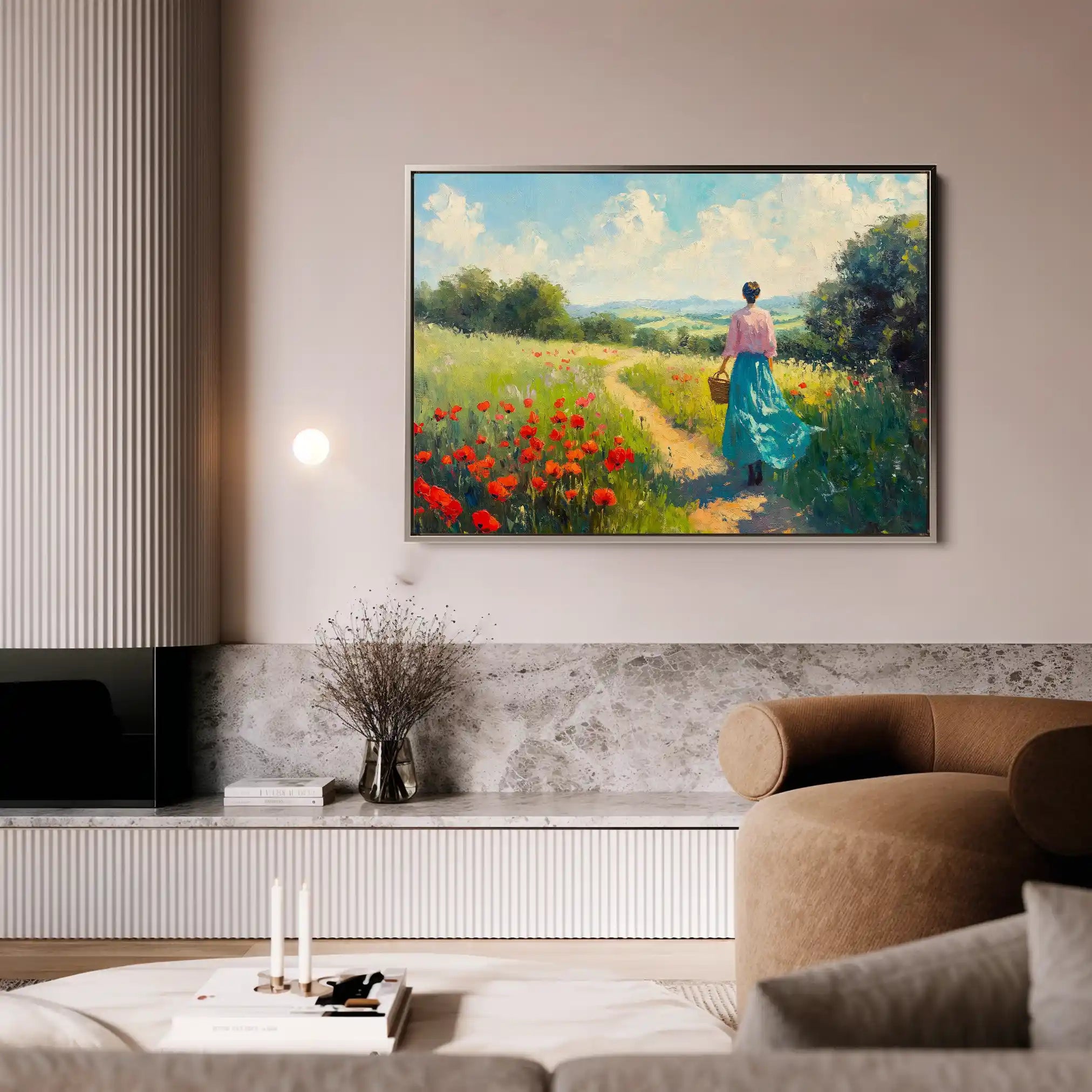 Landscape 476 Canvas Art 60 x 40 cm / Black