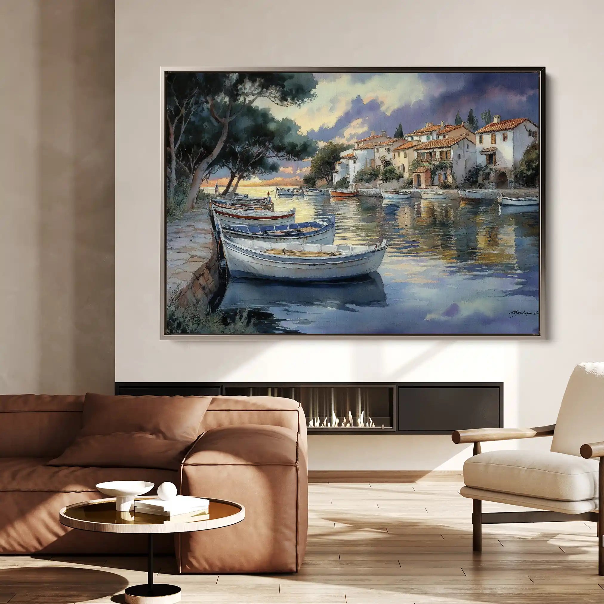 Landscape 477 Canvas Art 60 x 40 cm / Black