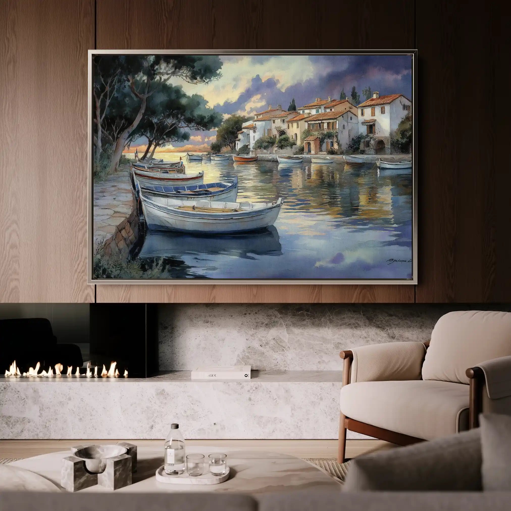 Landscape 477 Canvas Art 60 x 40 cm / Black