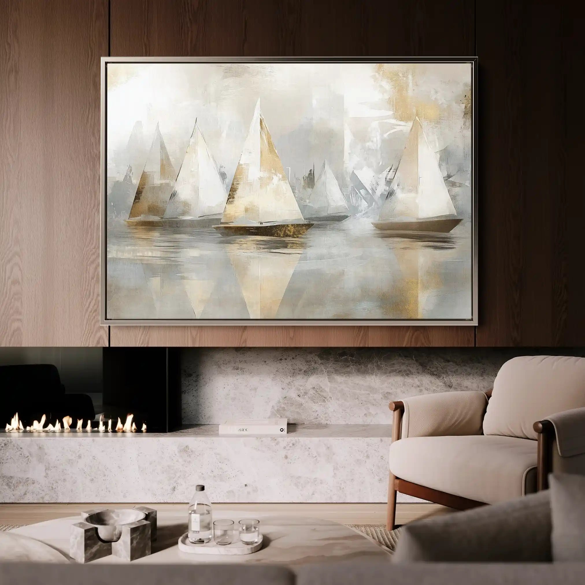 Landscape 481 Canvas Art 60 x 40 cm / Black