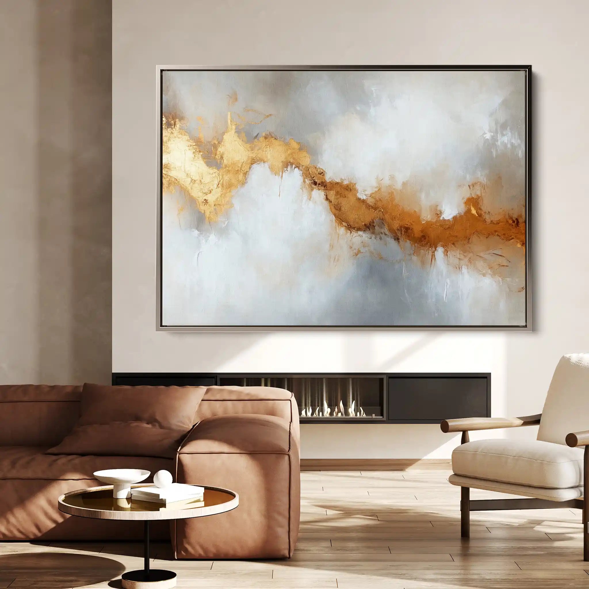 Abstract 483 Canvas Art 60 x 40 cm / Black