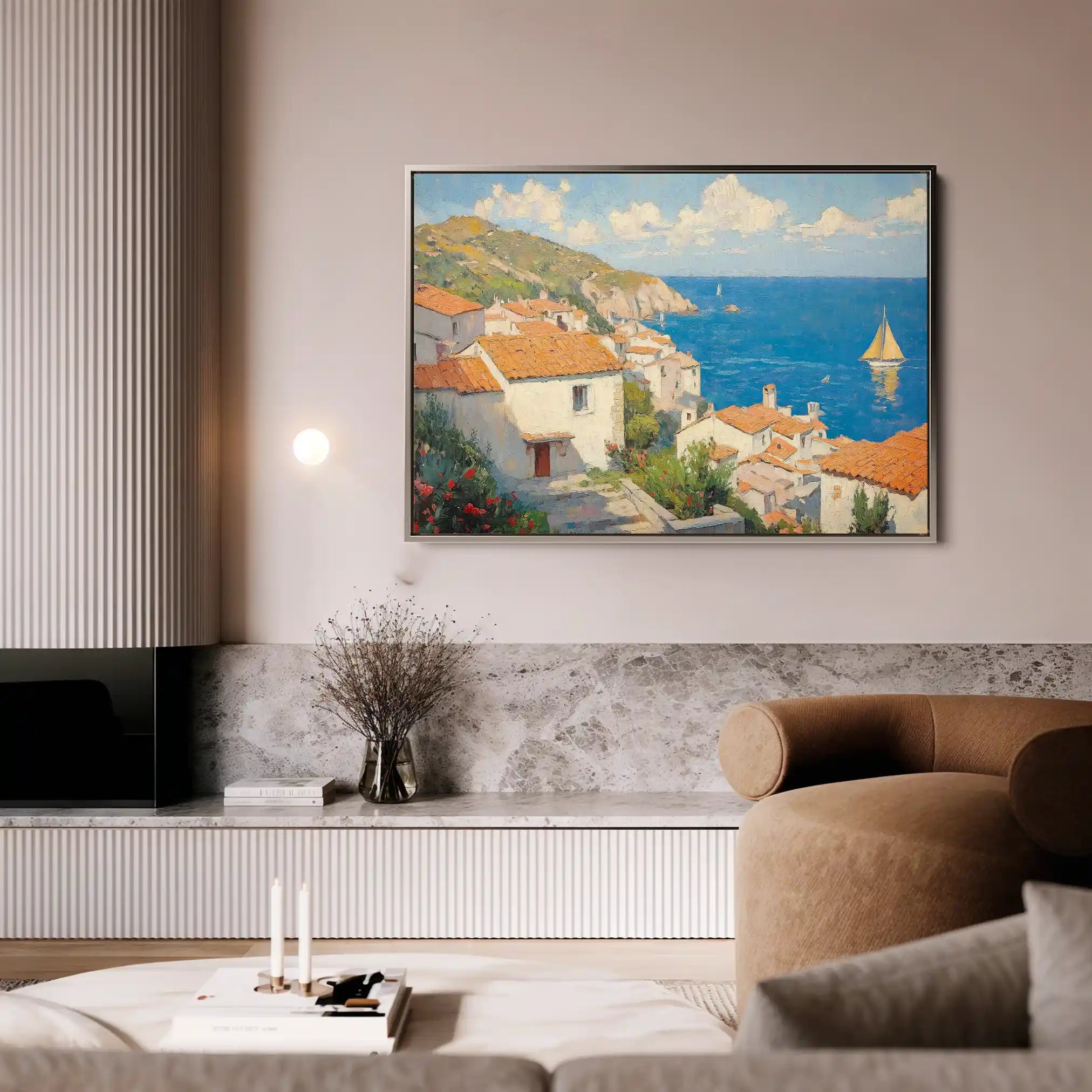Landscape 486 Canvas Art 60 x 40 cm / Black