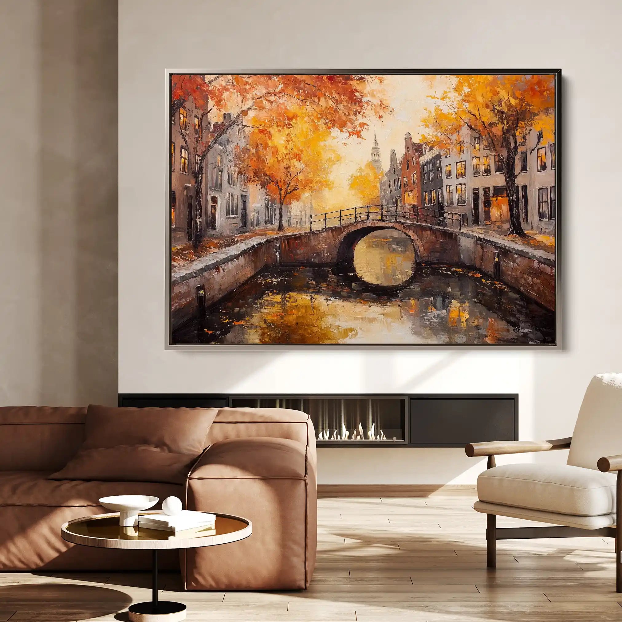 Landscape 487 Canvas Art 60 x 40 cm / Black