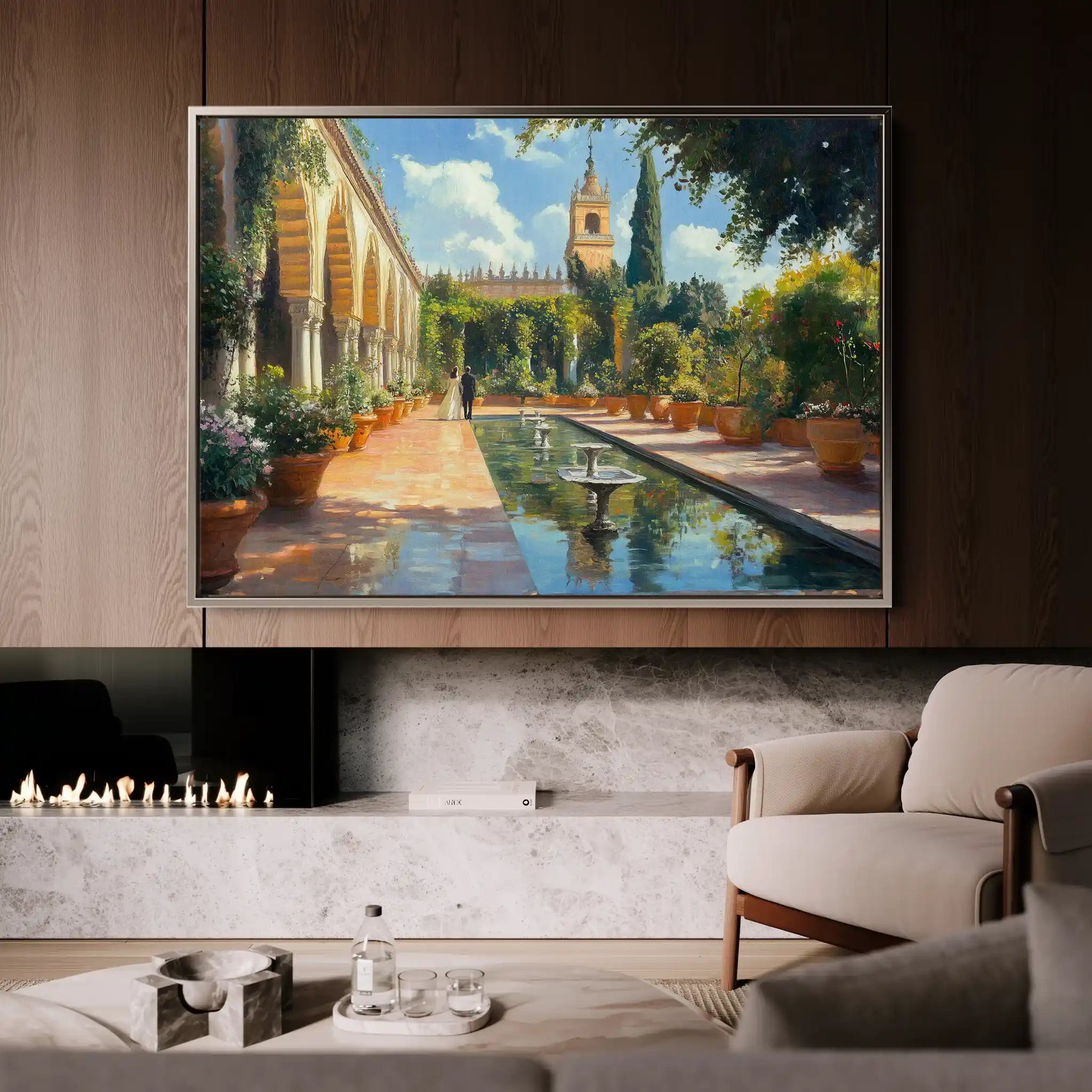 Landscape 488 Canvas Art 60 x 40 cm / Black