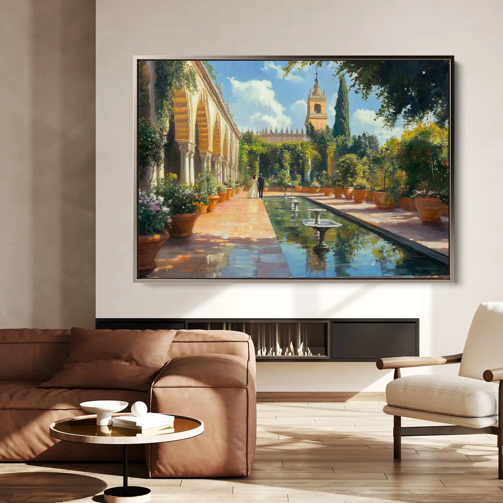 Landscape 488 Canvas Art 60 x 40 cm / Black