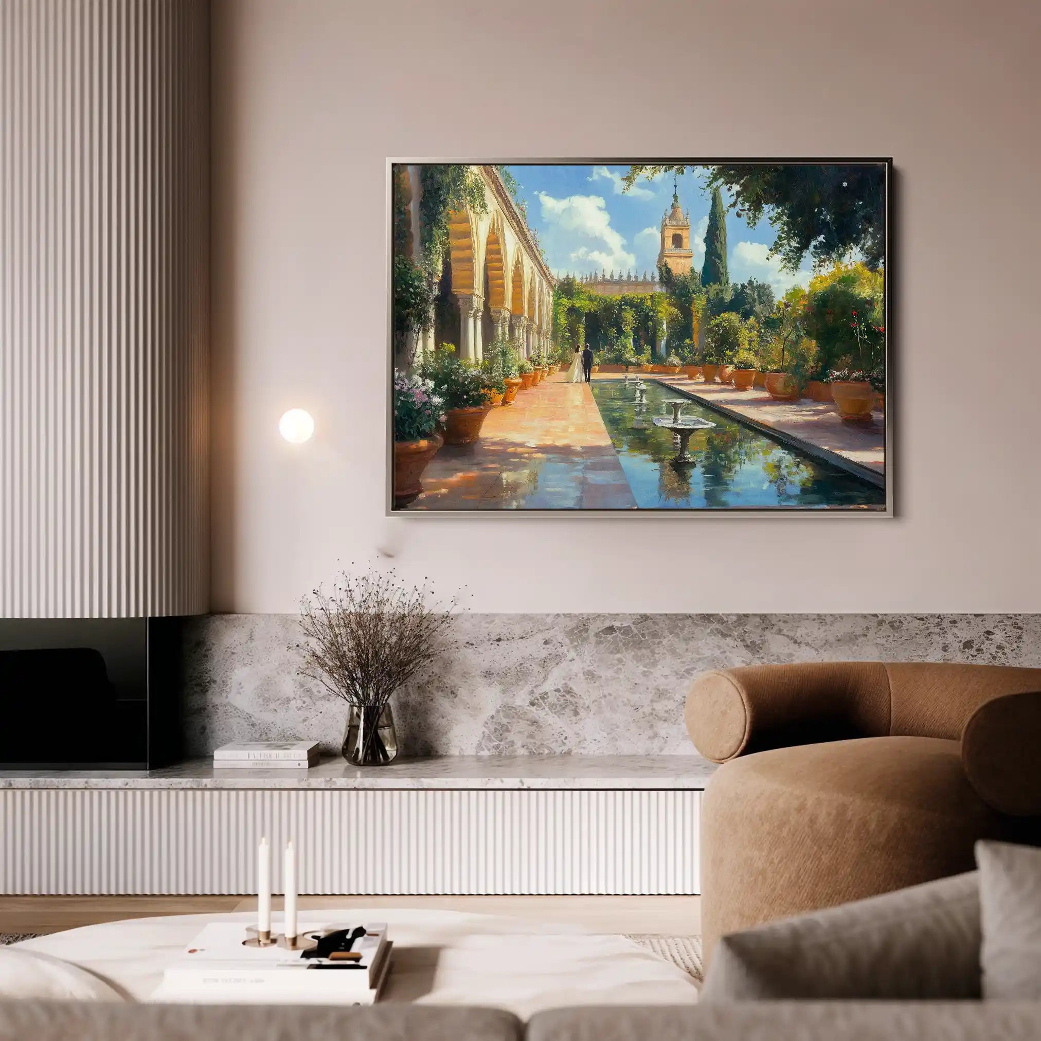 Landscape 488 Canvas Art 60 x 40 cm / Black