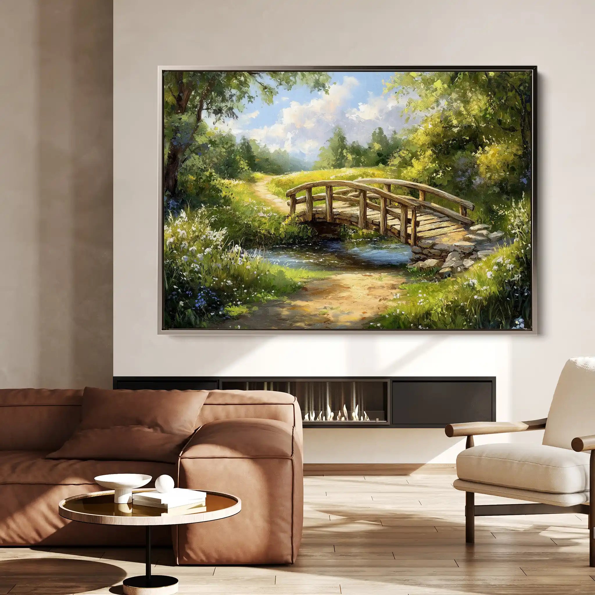 Landscape 489 Canvas Art 60 x 40 cm / Black