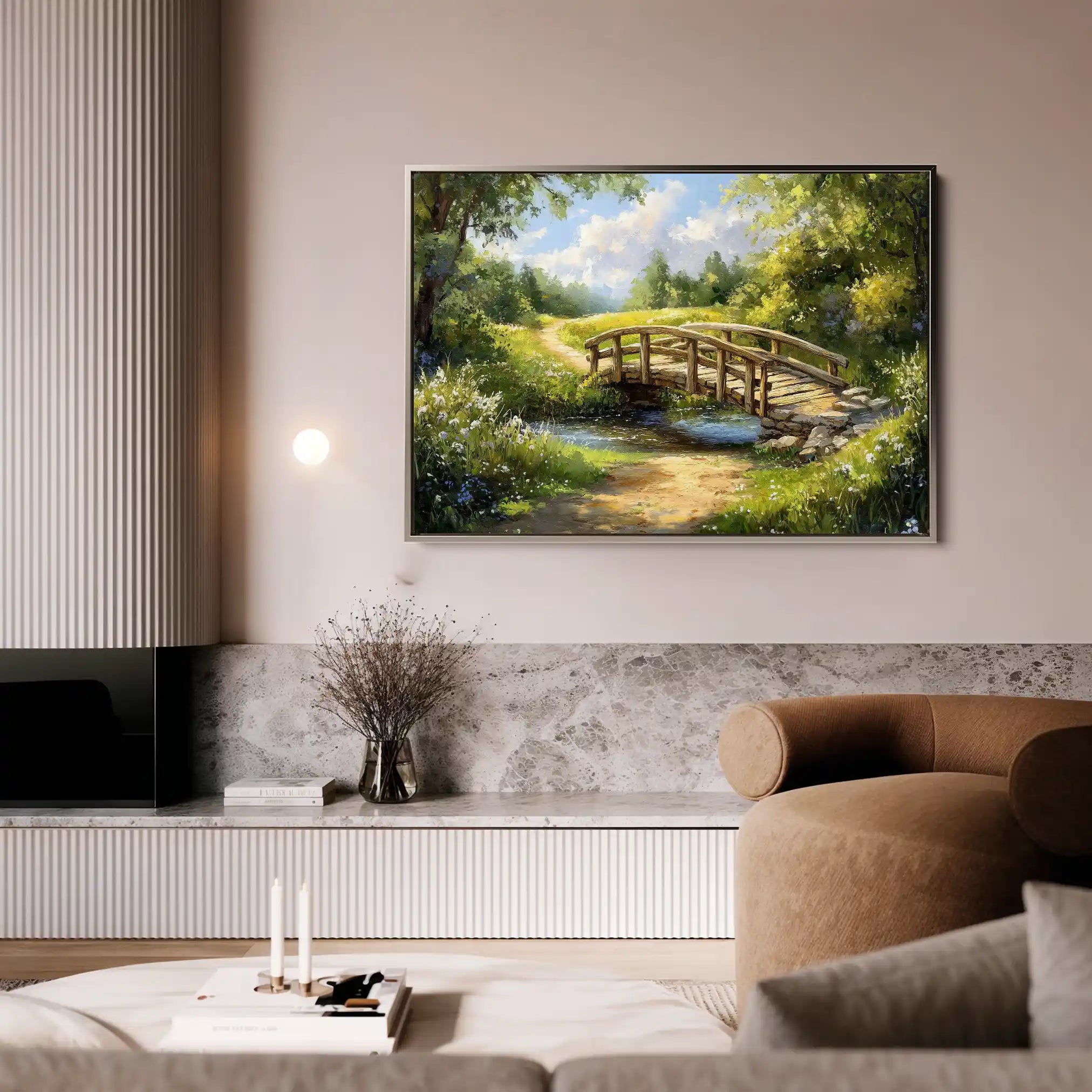 Landscape 489 Canvas Art 60 x 40 cm / Black