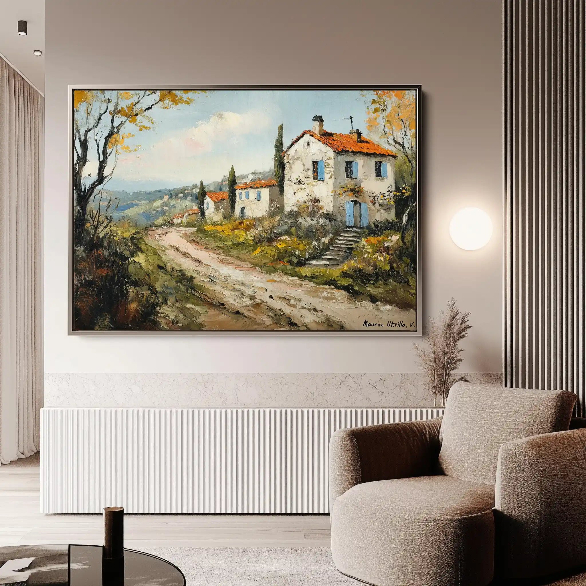 Landscape 490 Canvas Art 60 x 40 cm / Black