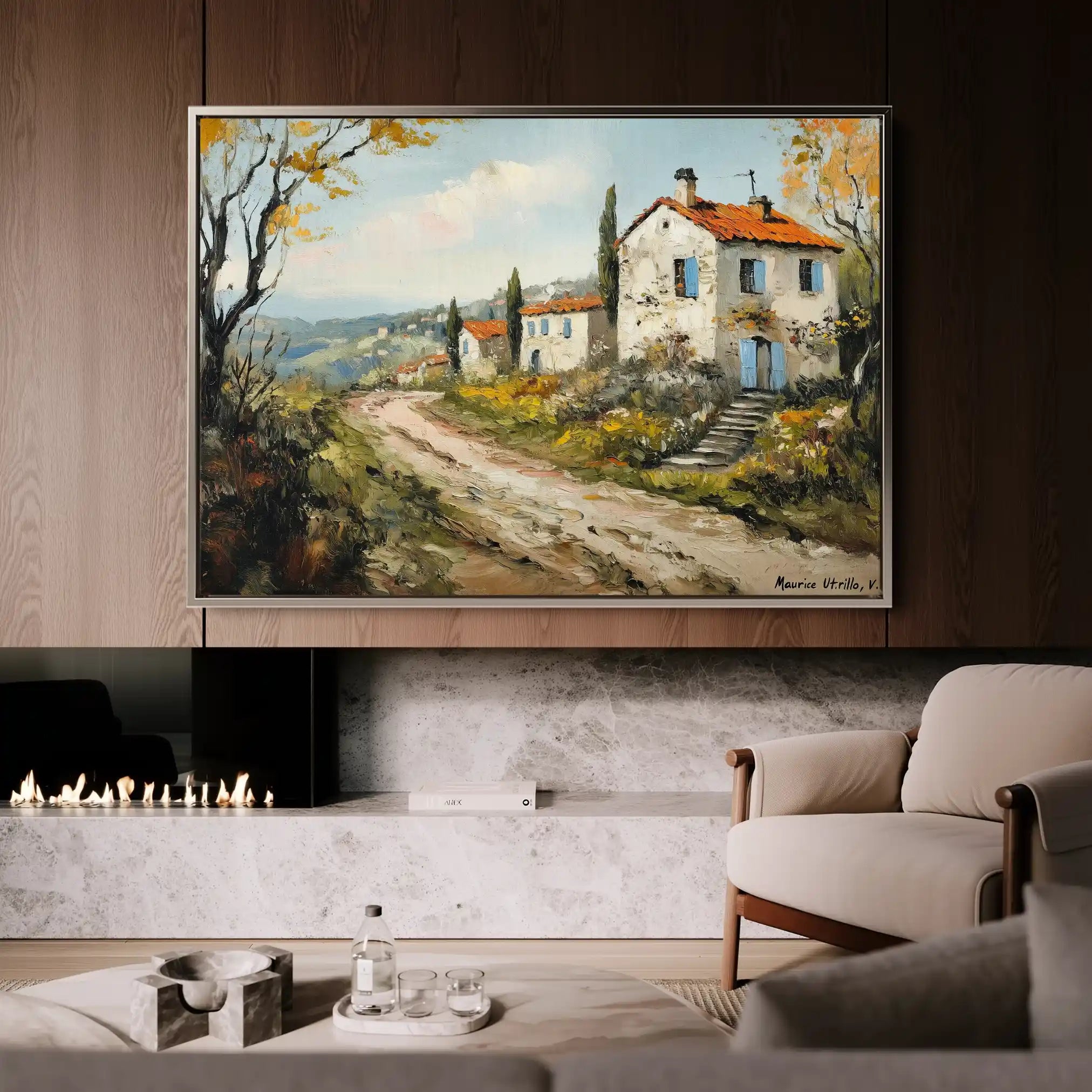 Landscape 490 Canvas Art 60 x 40 cm / Black