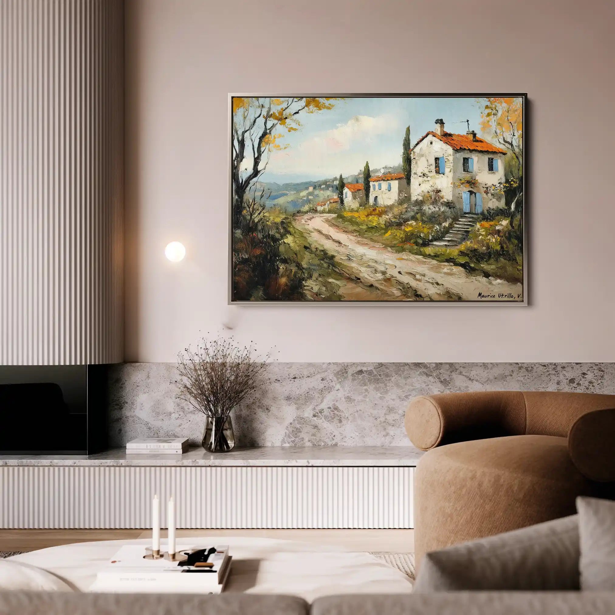 Landscape 490 Canvas Art 60 x 40 cm / Black