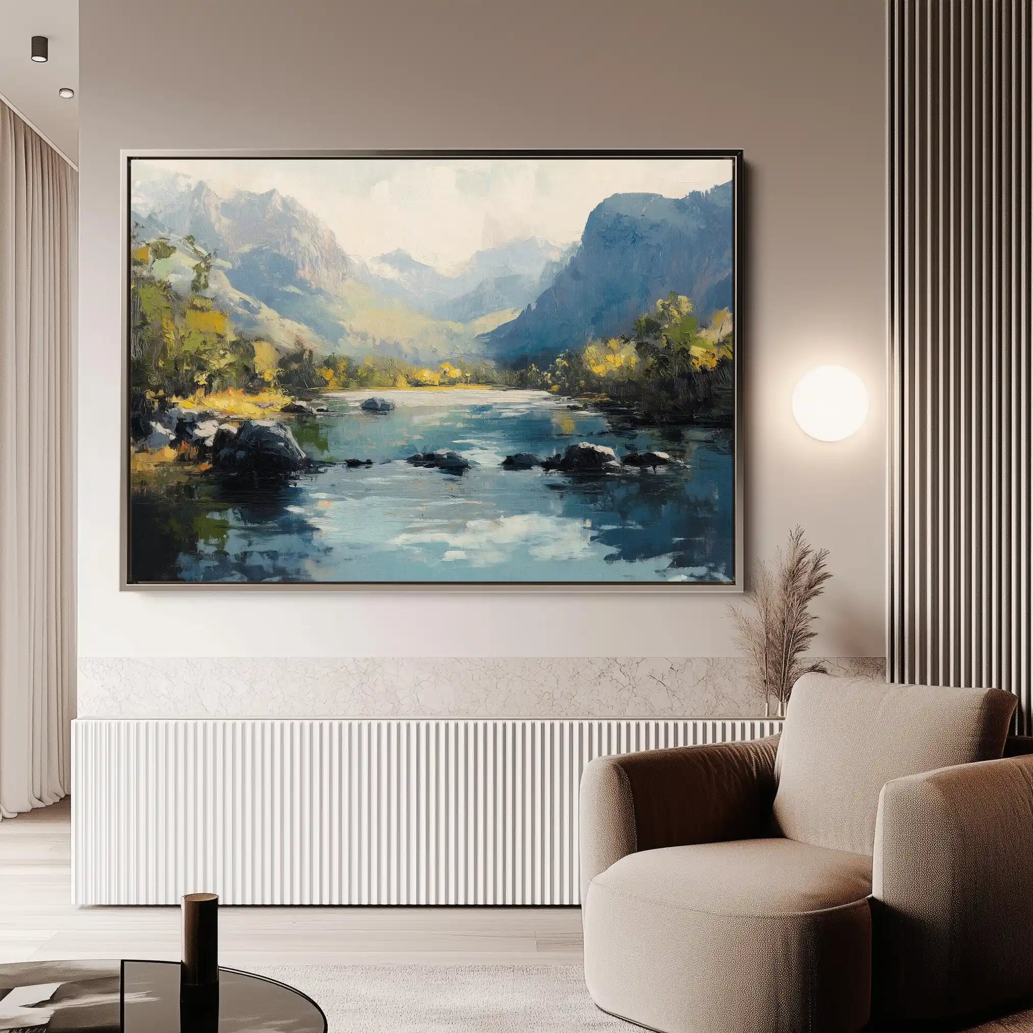 Landscape 492 Canvas Art 60 x 40 cm / Black