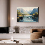 Landscape 492 Canvas Art 60 x 40 cm / Black