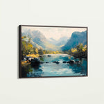 Landscape 492 Canvas Art 60 x 40 cm / Black