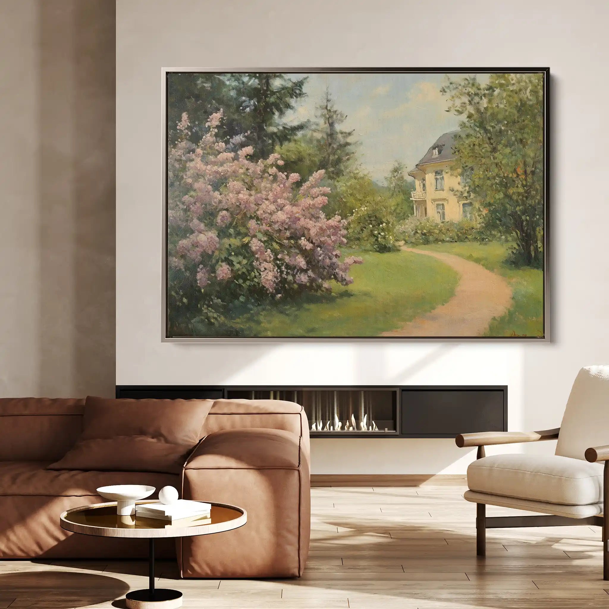 Landscape 495 Canvas Art 60 x 40 cm / Black
