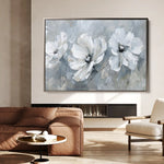 Floral 496 Canvas Art 60 x 40 cm / Black