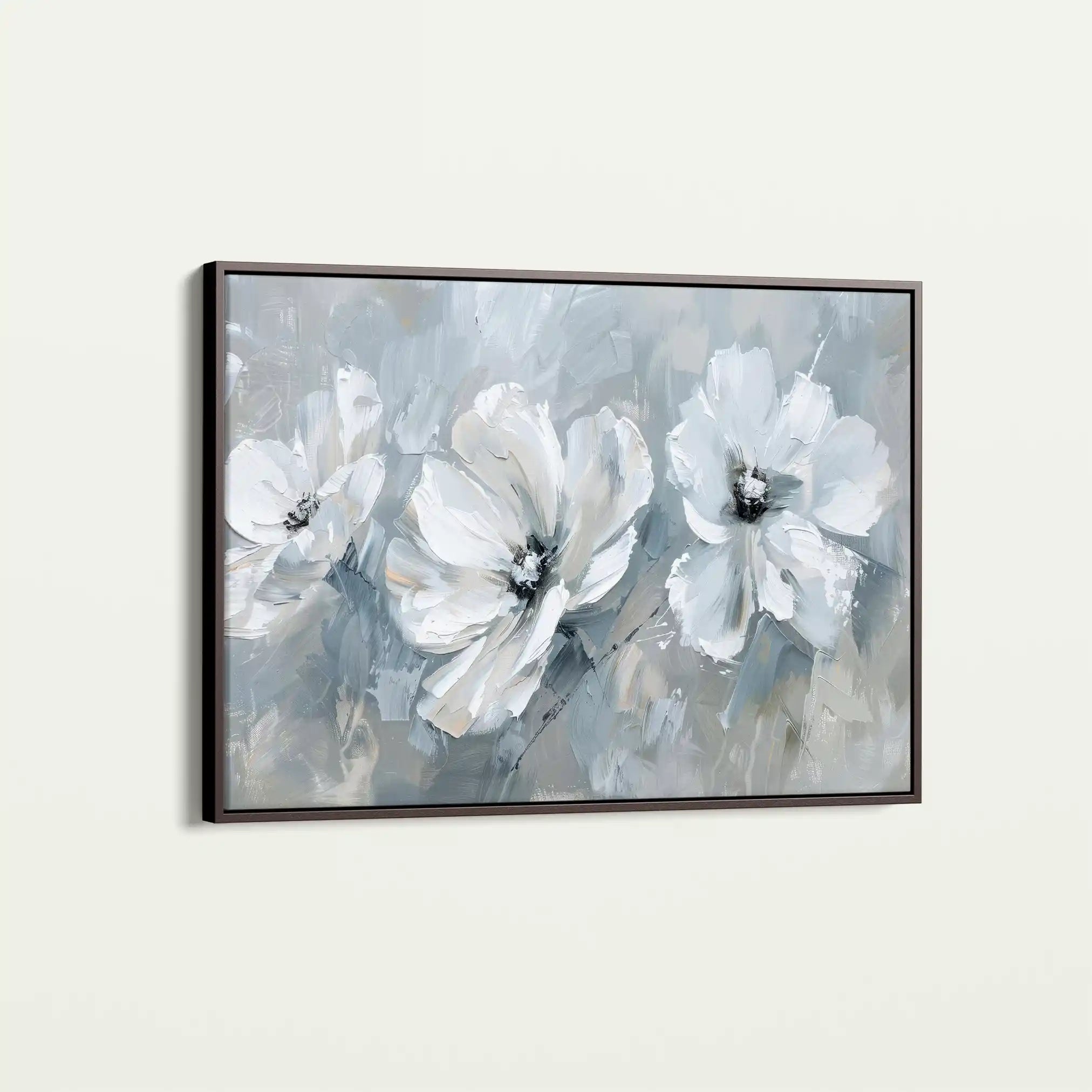 Floral 496 Canvas Art 60 x 40 cm / Black