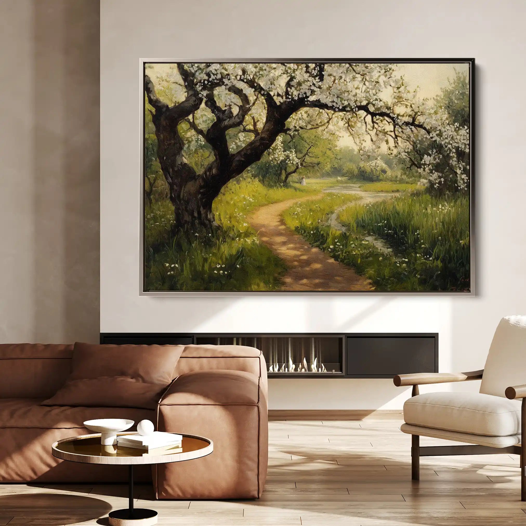 Landscape 496 Canvas Art 60 x 40 cm / Black