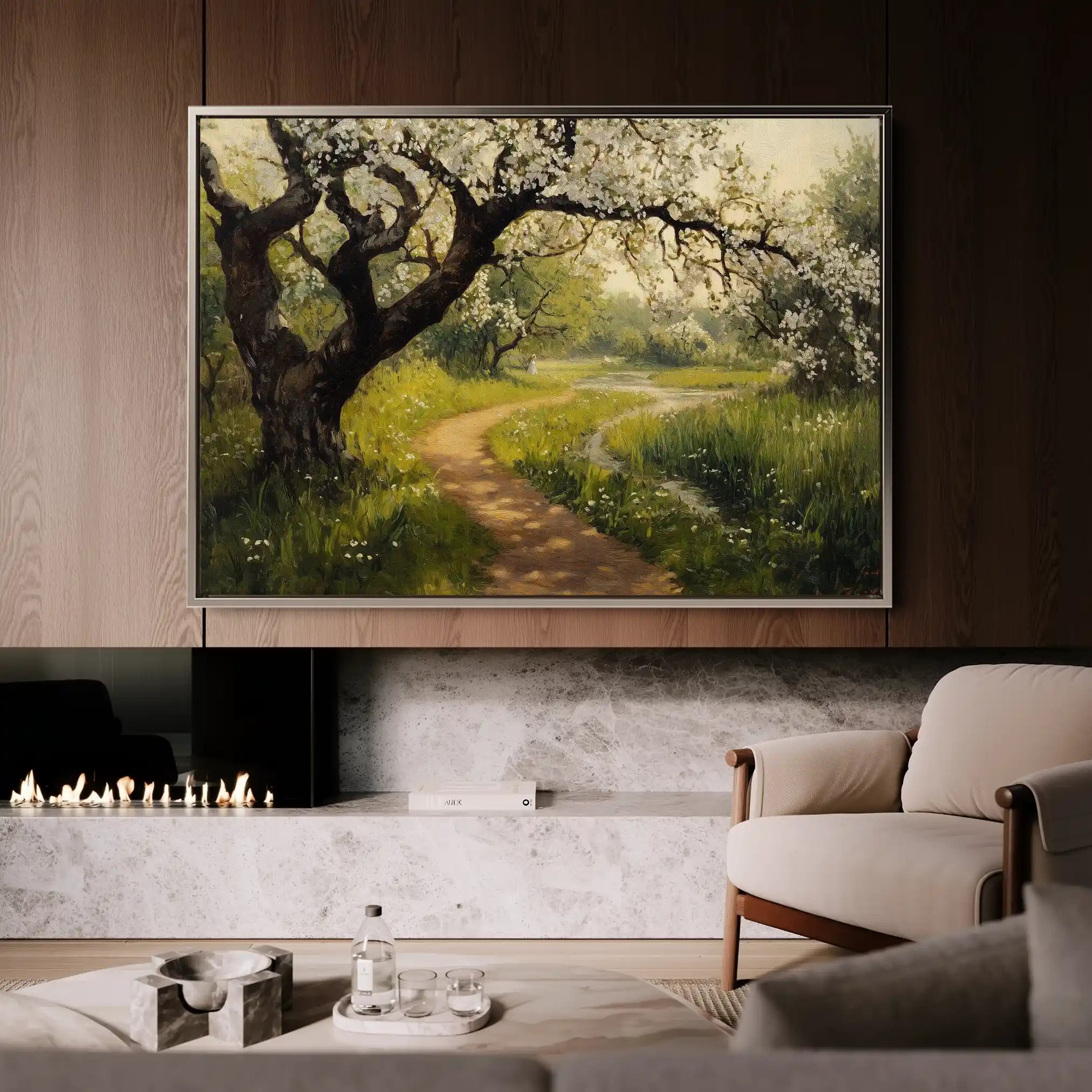 Landscape 496 Canvas Art 60 x 40 cm / Black