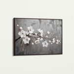 Floral 497 Canvas Art 60 x 40 cm / Black