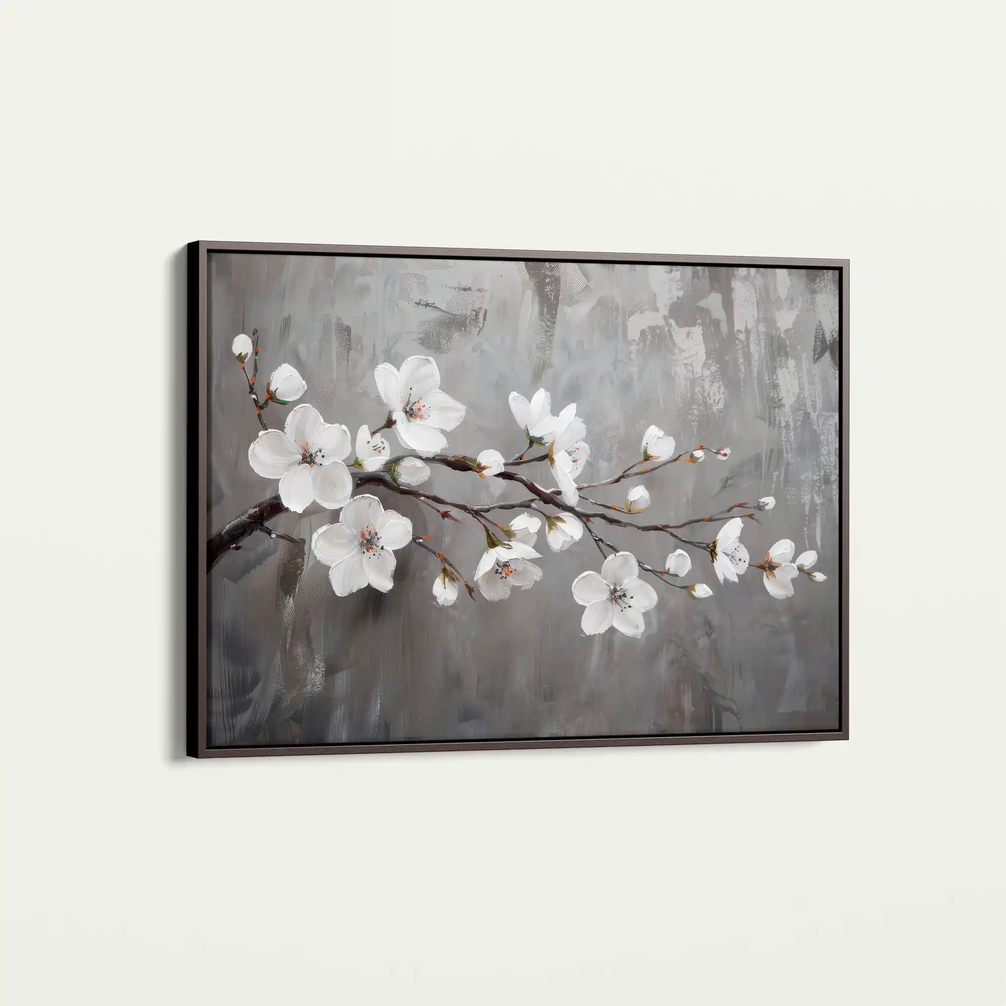 Floral 497 Canvas Art 60 x 40 cm / Black