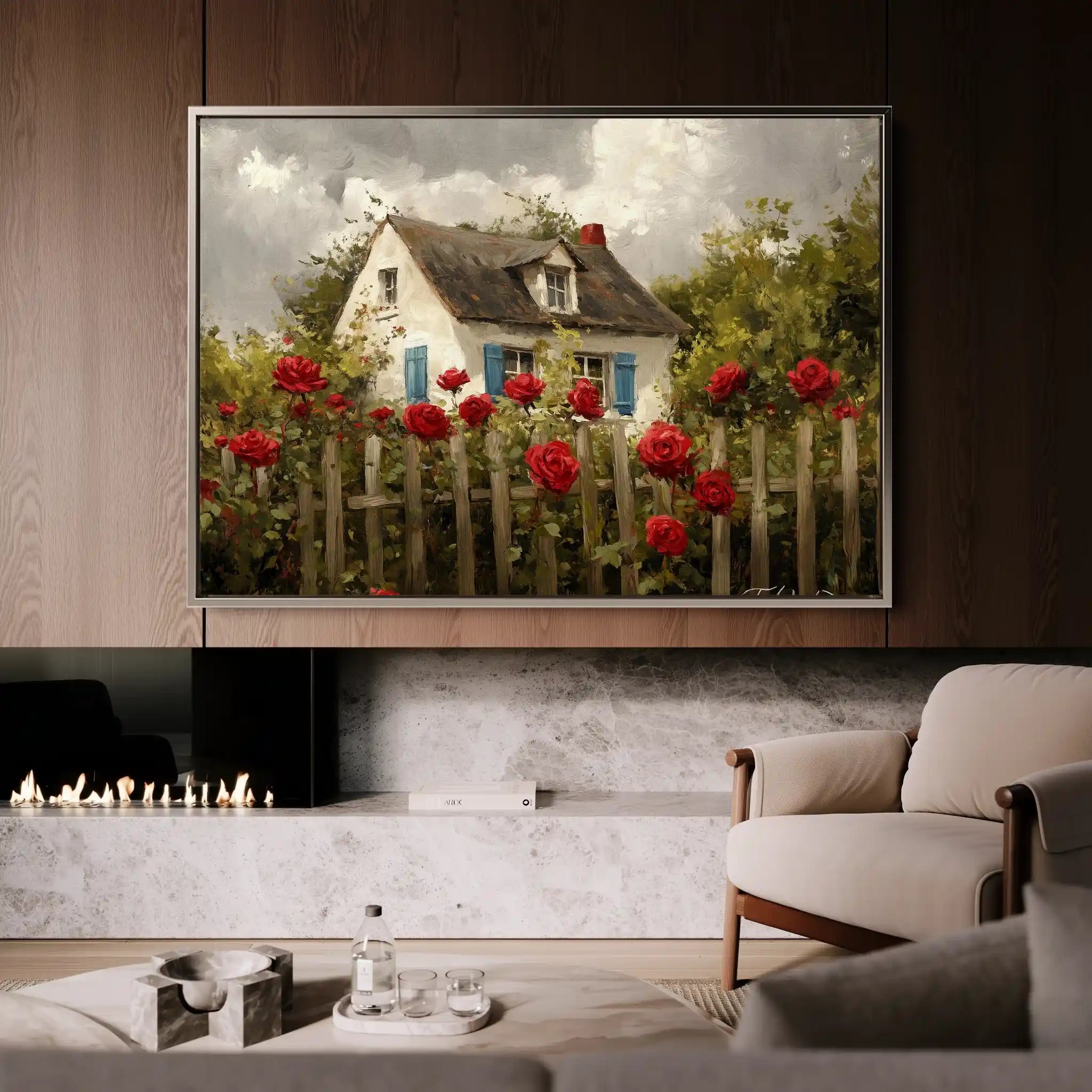 Landscape 497 Canvas Art 60 x 40 cm / Black