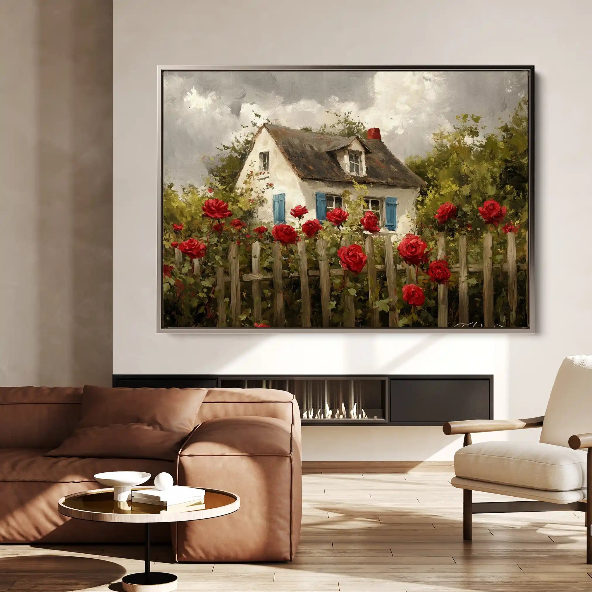 Landscape 497 Canvas Art 60 x 40 cm / Black