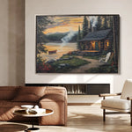 Landscape 498 Canvas Art 60 x 40 cm / Black