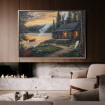 Landscape 498 Canvas Art 60 x 40 cm / Black