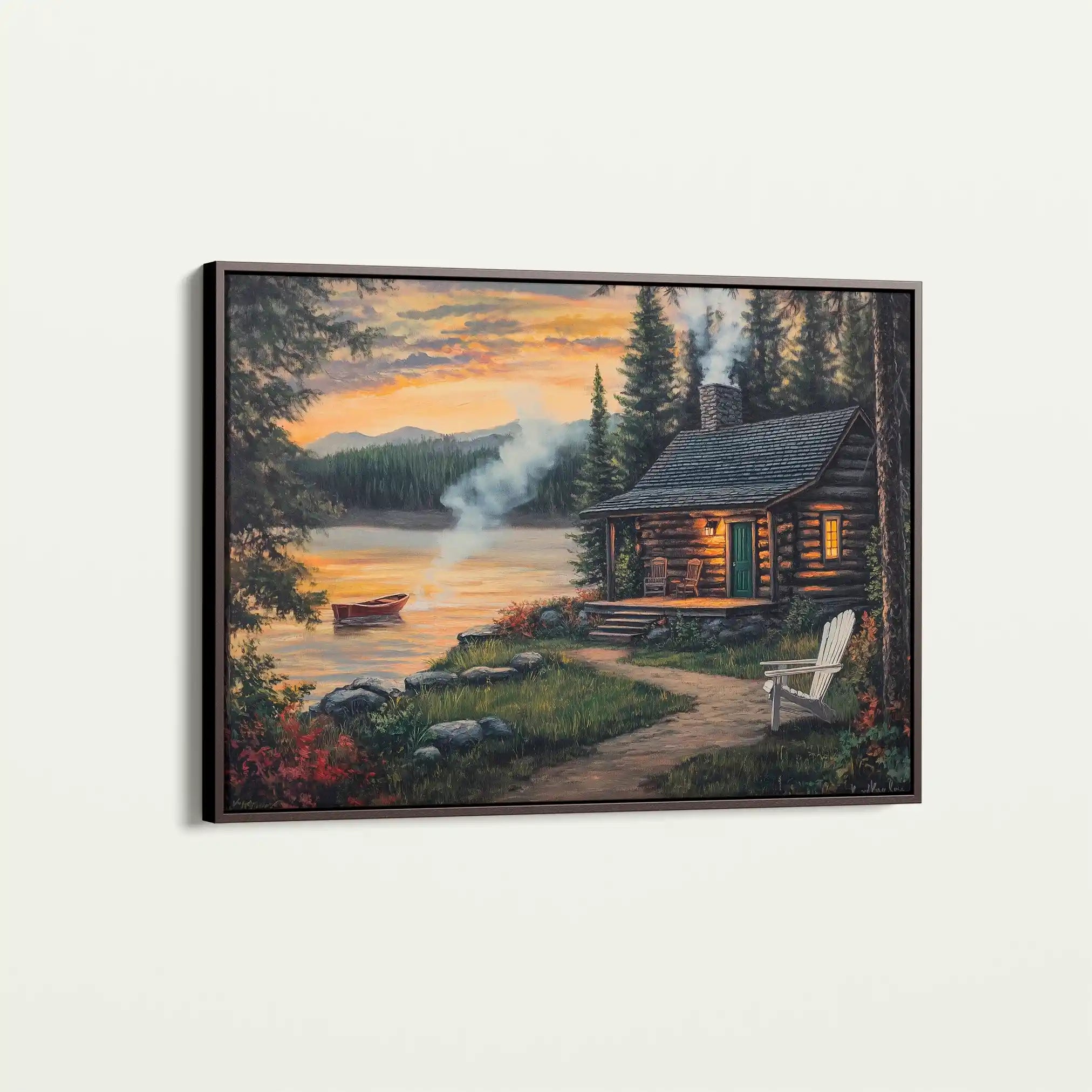 Landscape 498 Canvas Art 60 x 40 cm / Black