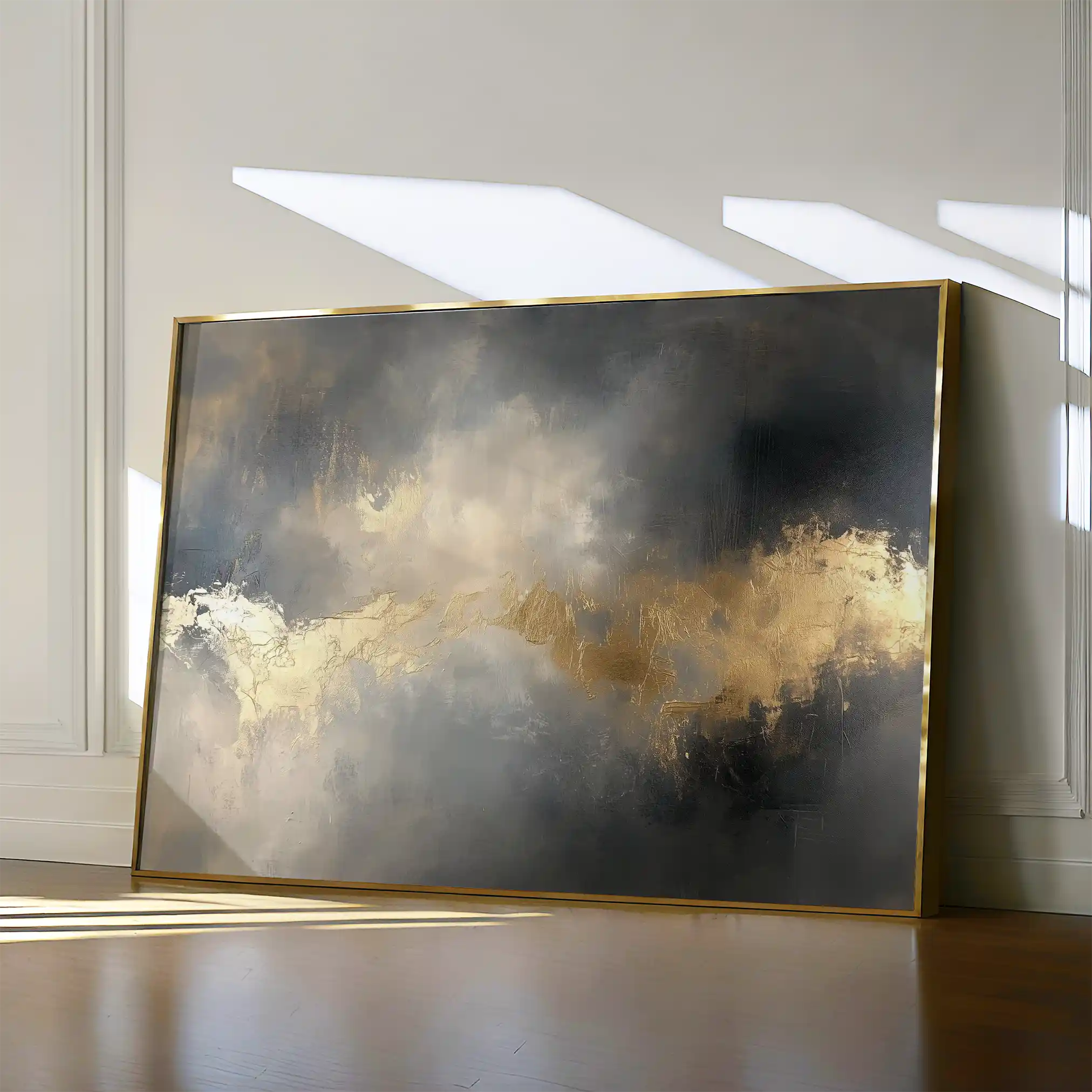 Abstract 499 Canvas Art 60 x 40 cm / Black