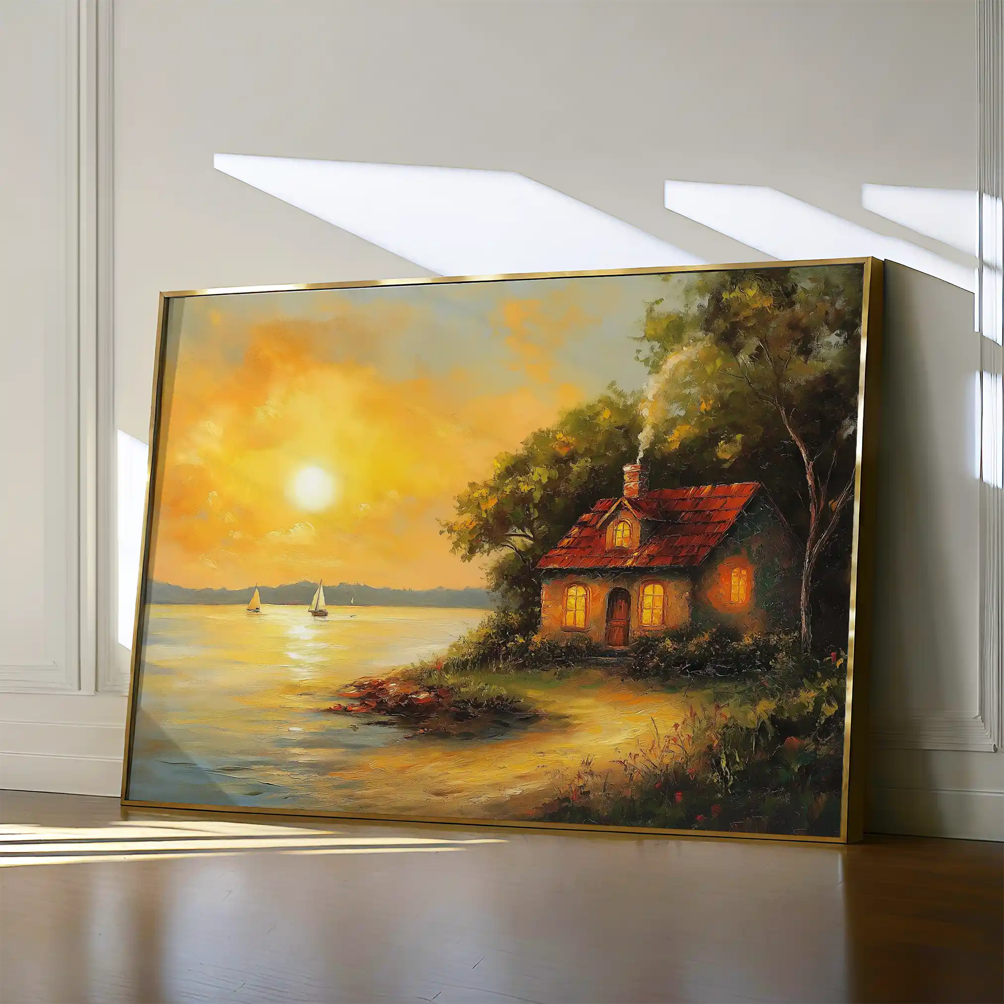 Landscape 500 Canvas Art 60 x 40 cm / Black