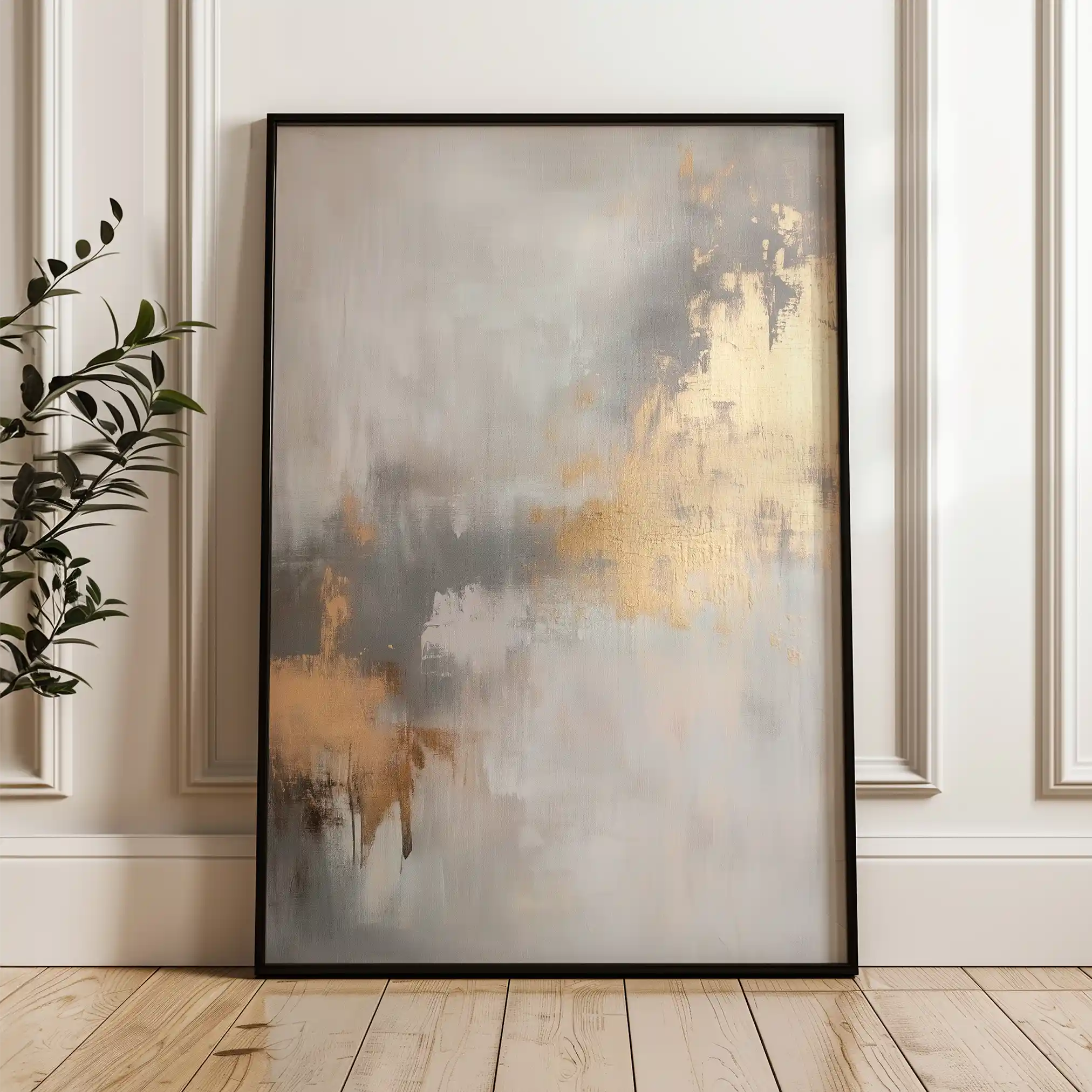 Abstract 502 Canvas Art 60 x 40 cm / Black