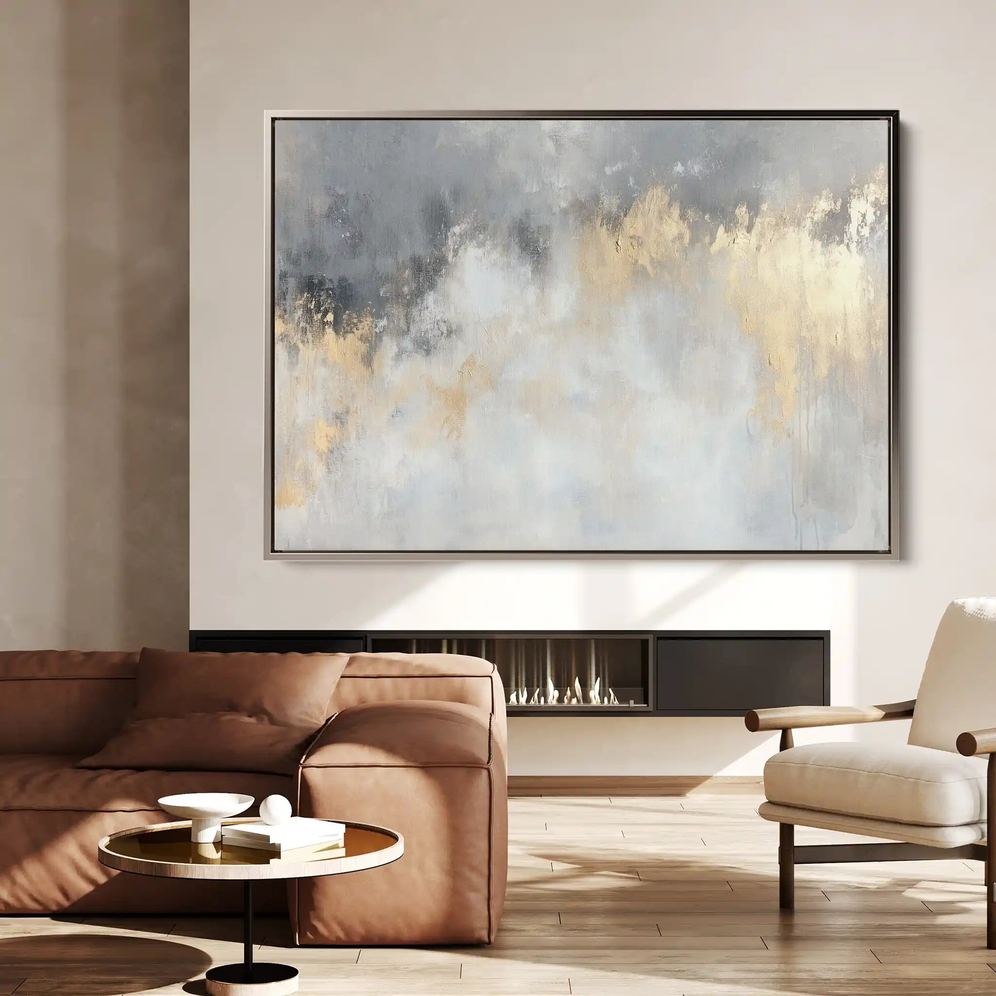 Abstract 503 Canvas Art 60 x 40 cm / Black