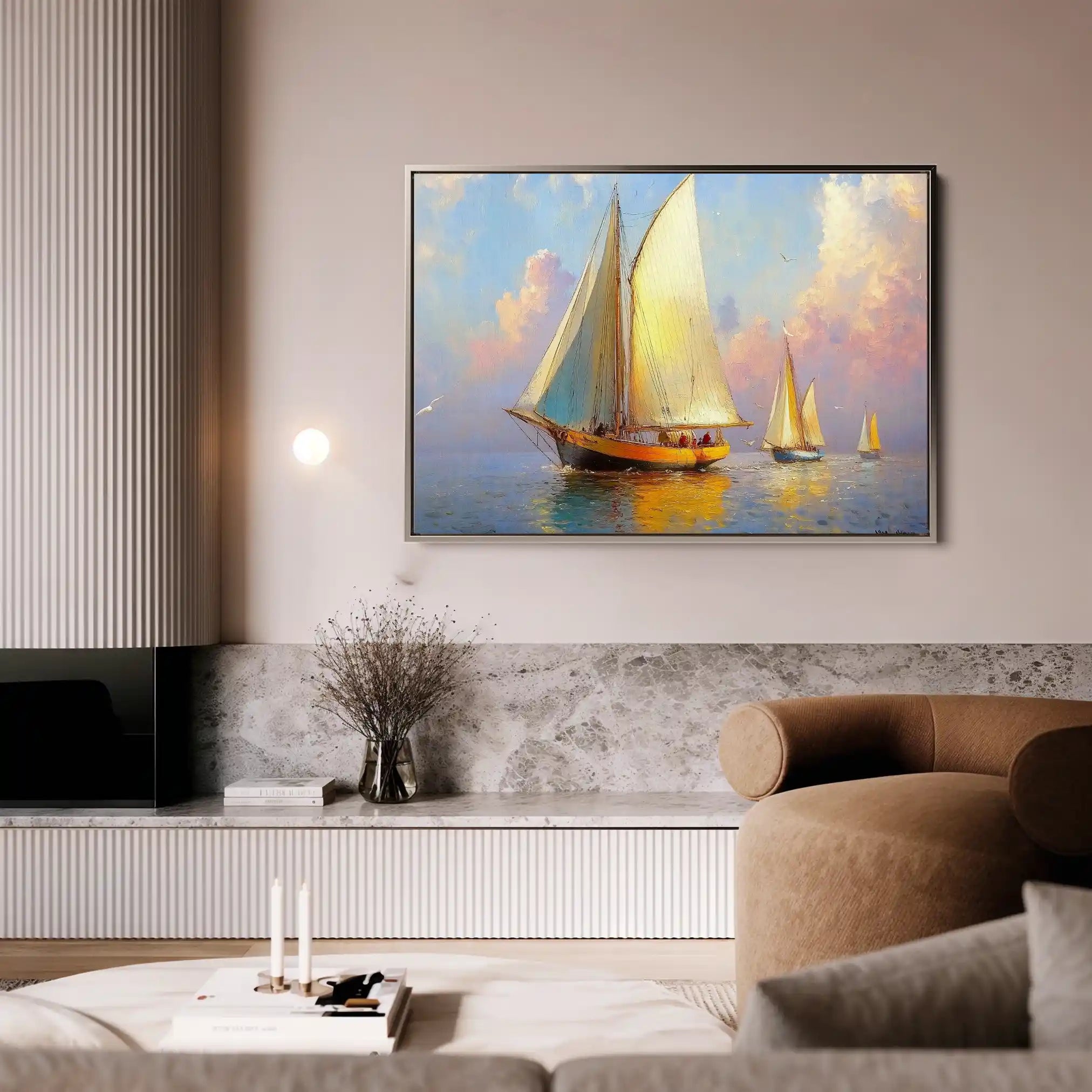 Landscape 503 Canvas Art 60 x 40 cm / Black