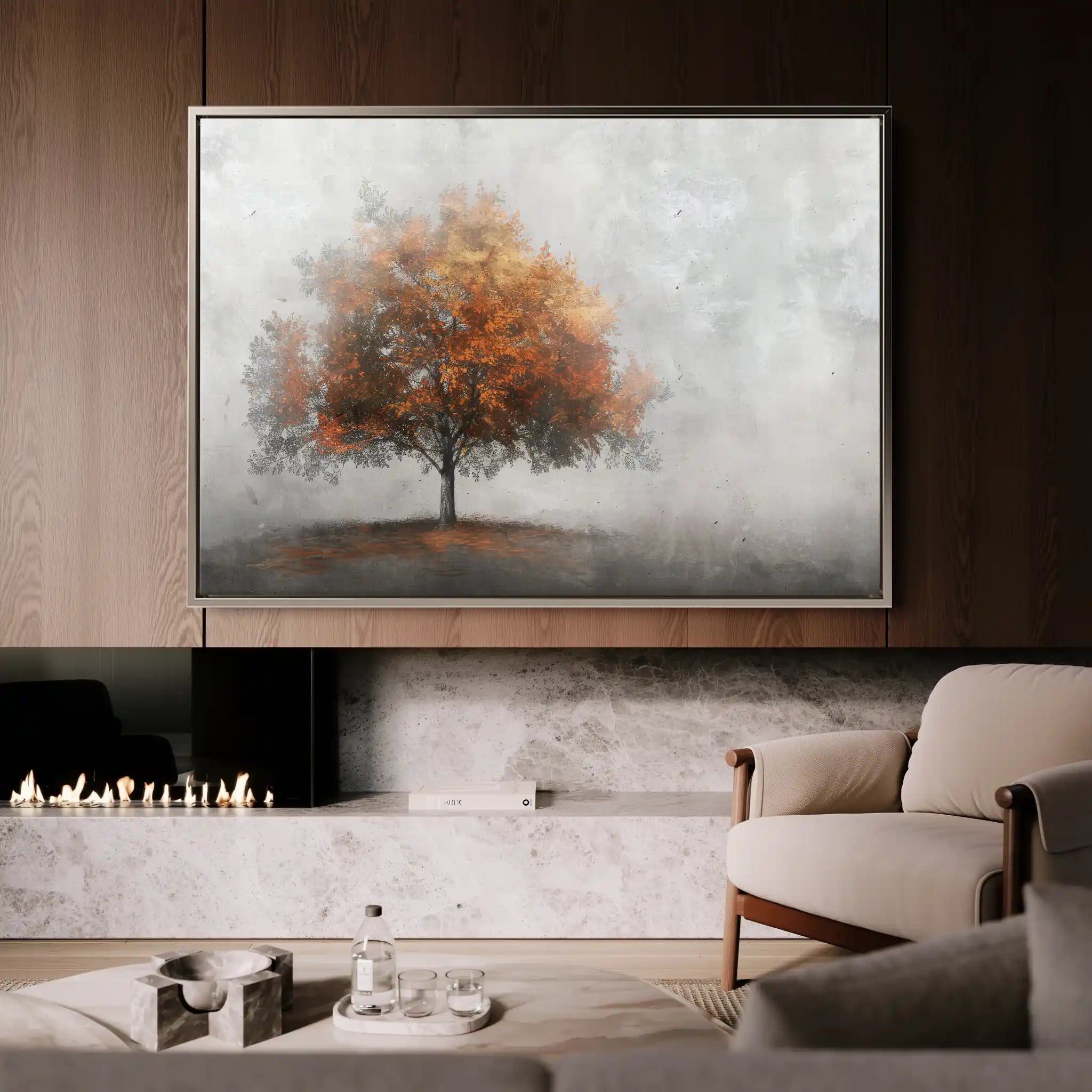 Floral 504 Canvas Art 60 x 40 cm / Black